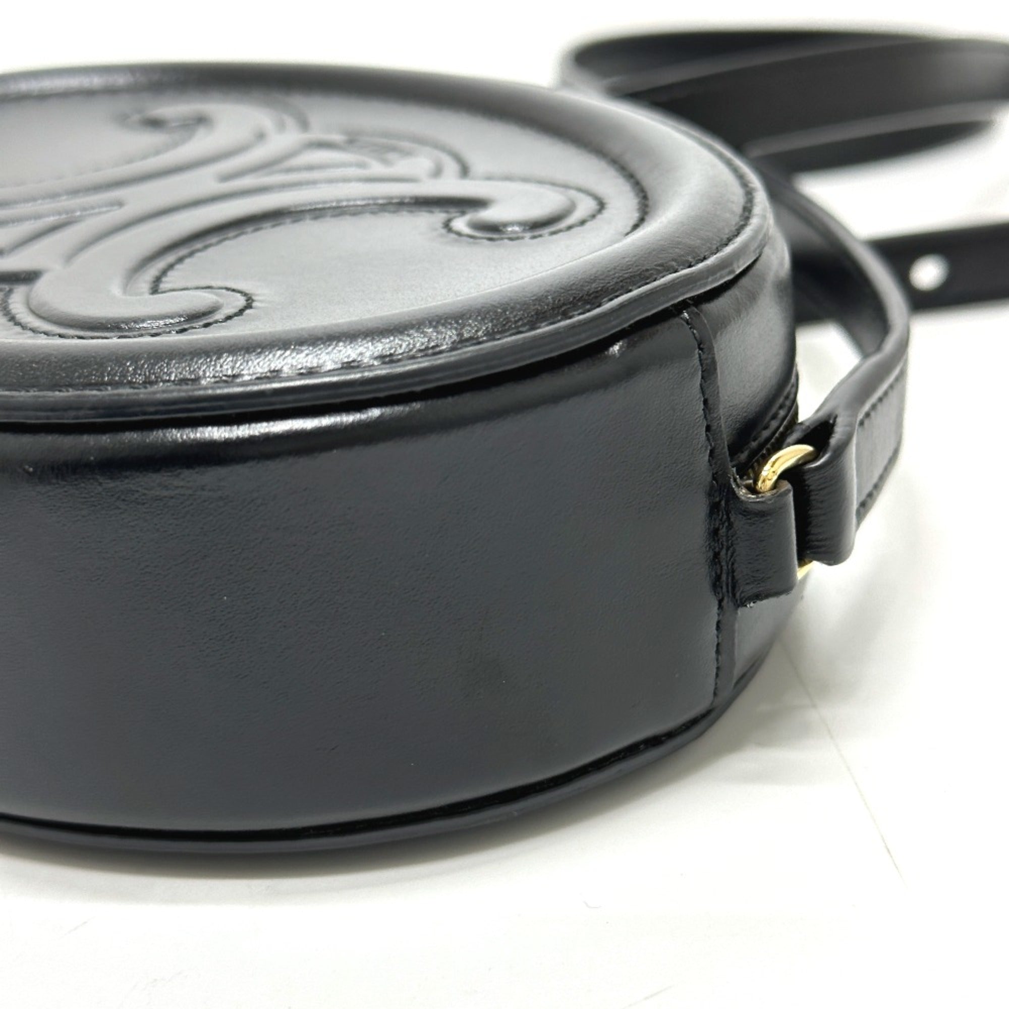 Celine Black Leather Shoulder Bag