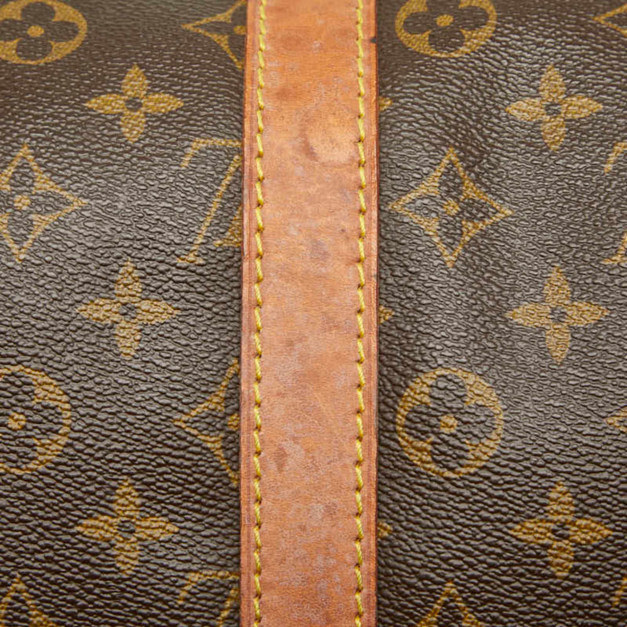 Louis Vuitton Brown Pvc Leather Boston Bag