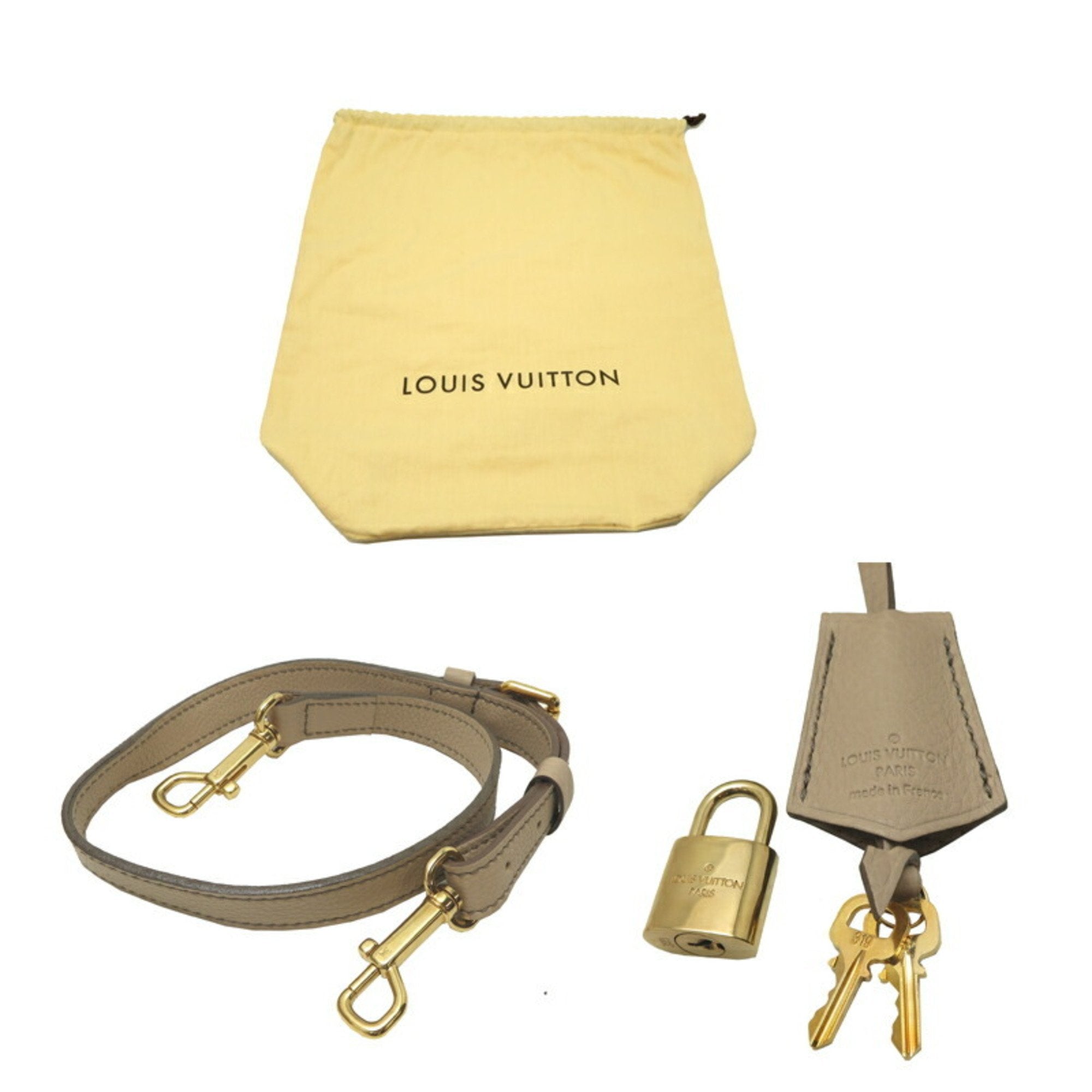 Louis Vuitton Beige Monogram Leather Handbag