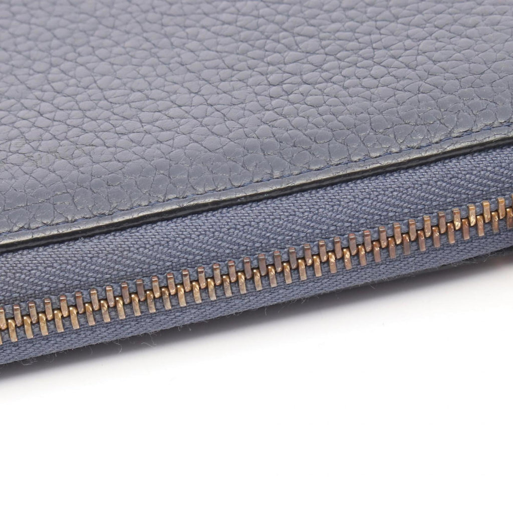 Louis Vuitton Navy Navy Blue Leather Long Wallet