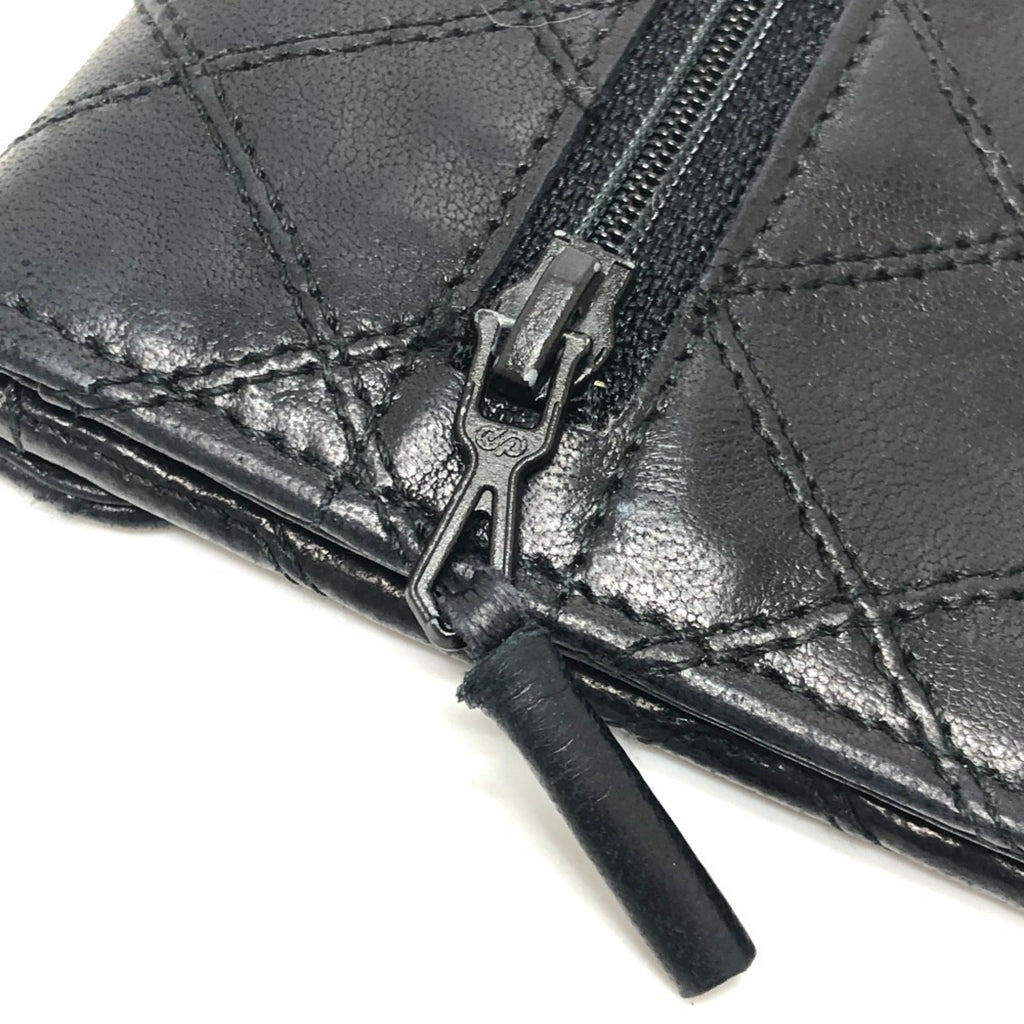 Chanel Black Leather Long Wallet (Bi-Fold)