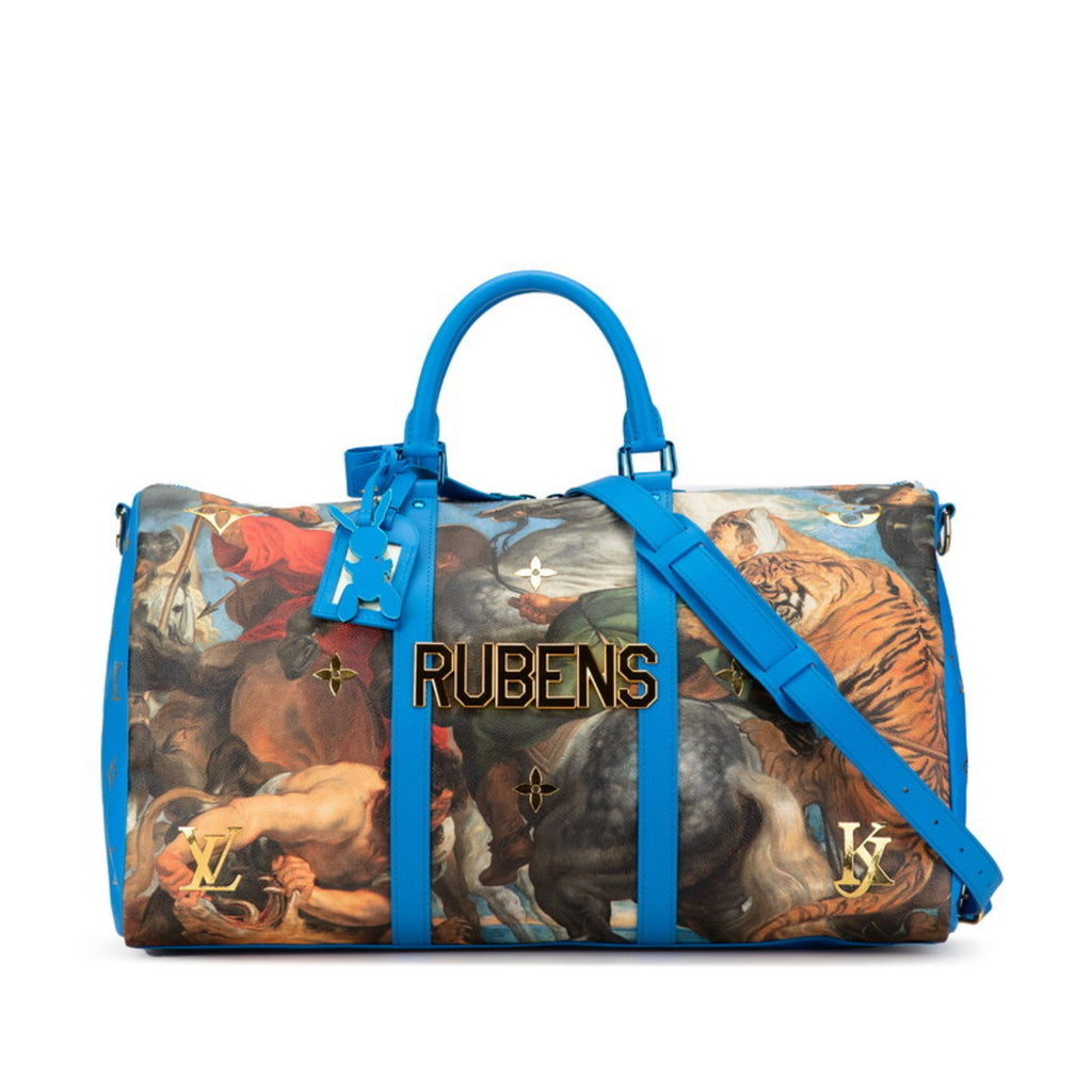 Louis Vuitton Blue Multi-Color Pvc Leather Boston Bag Shoulder Bag