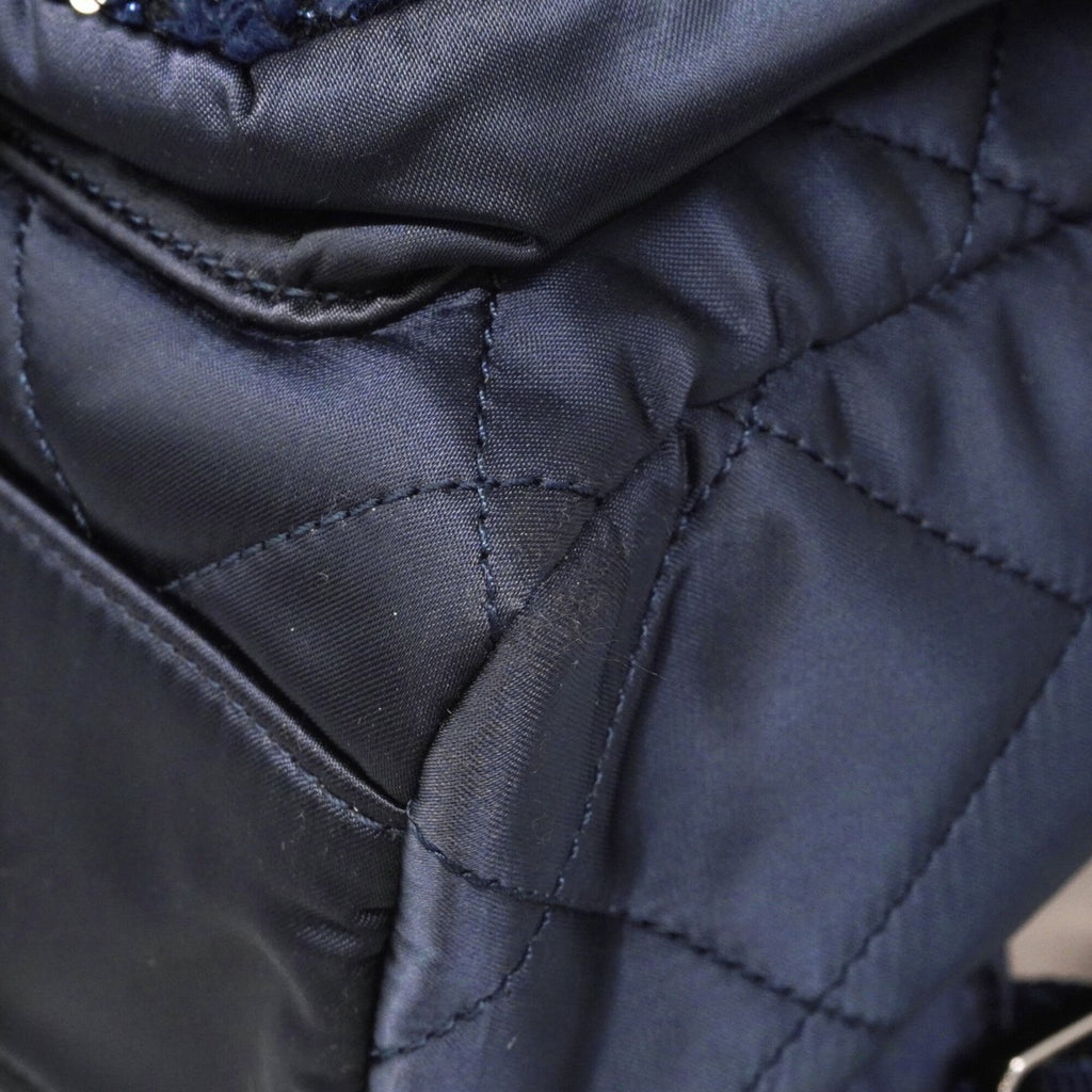 Chanel Navy Nylon Tweed Backpack