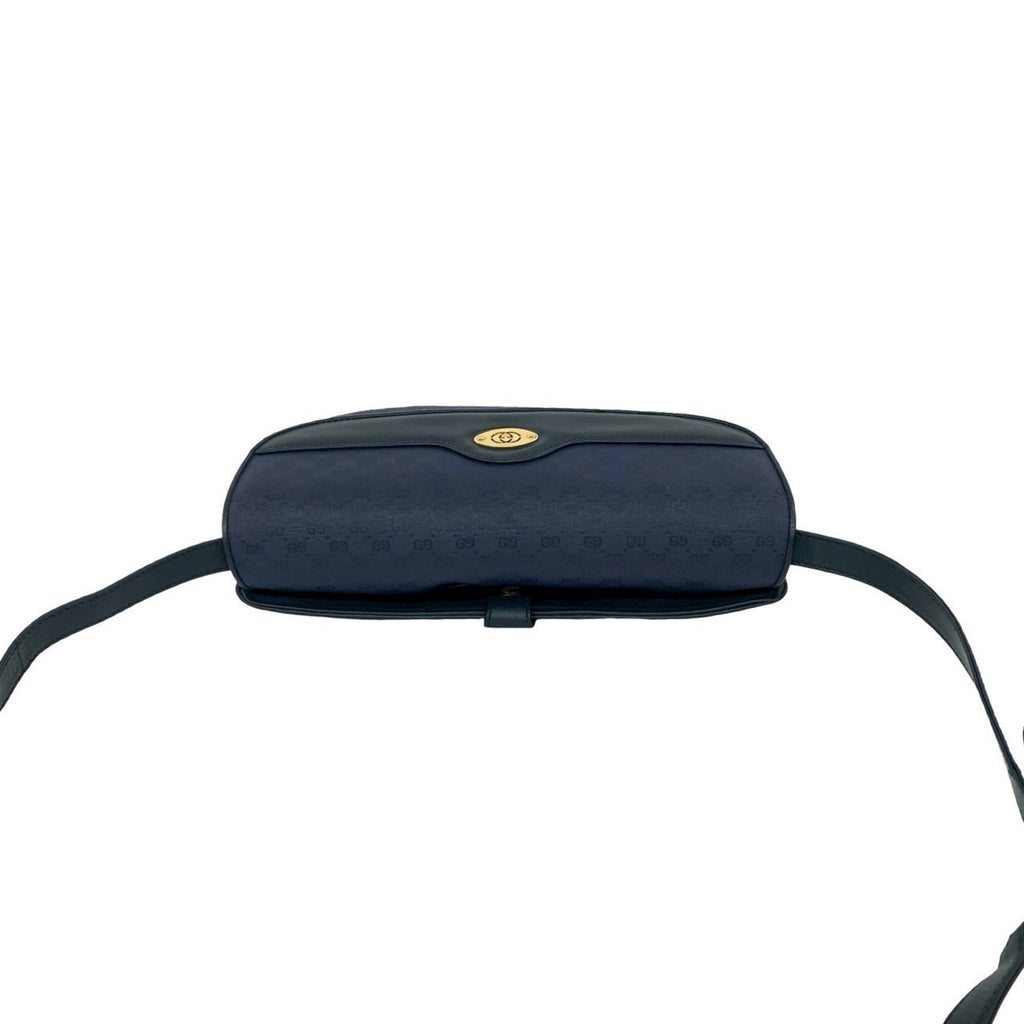 Gucci Navy Leather Pvc Pochette Shoulder Bag (Pre-Owned)