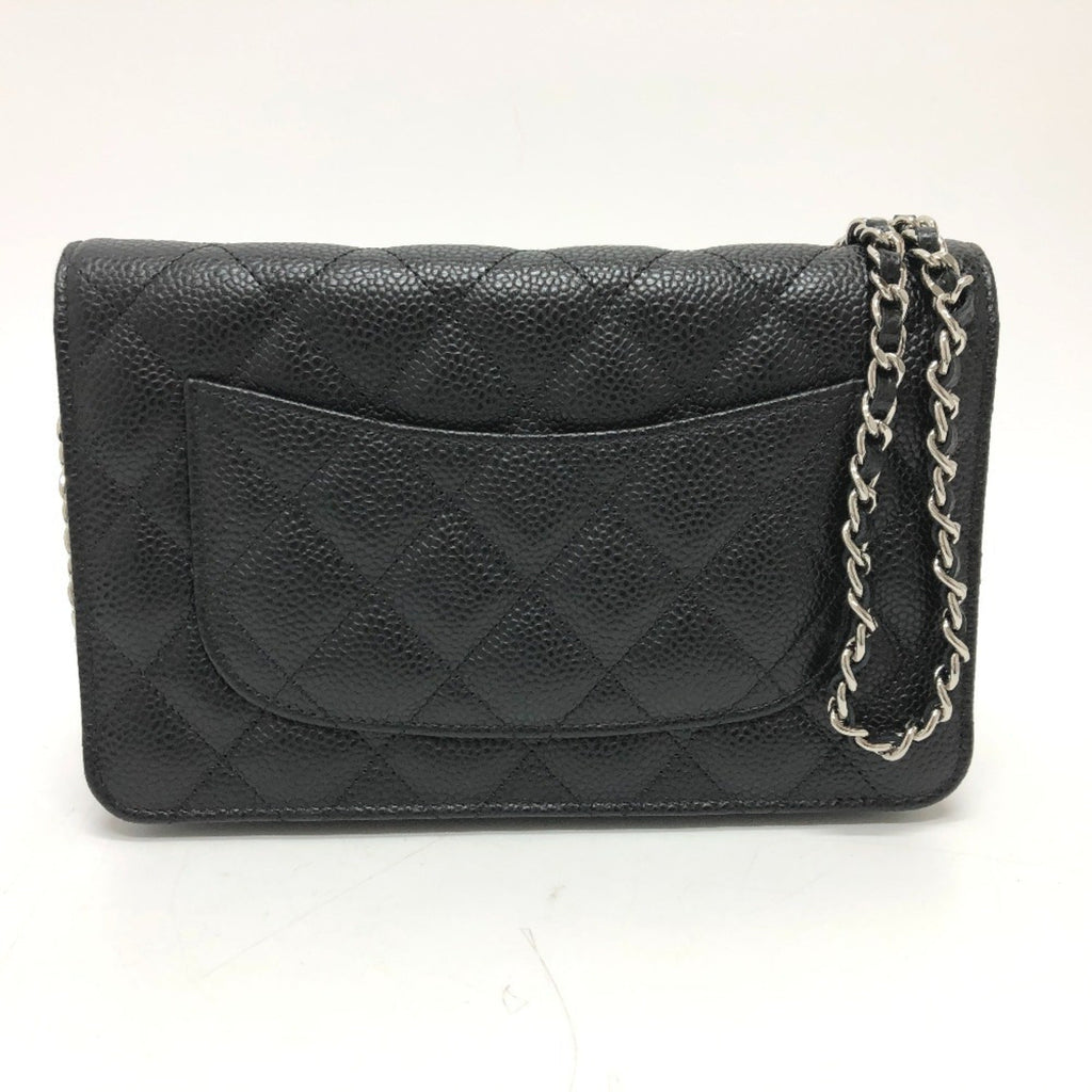 Chanel Black Caviar Leather Shoulder Bag