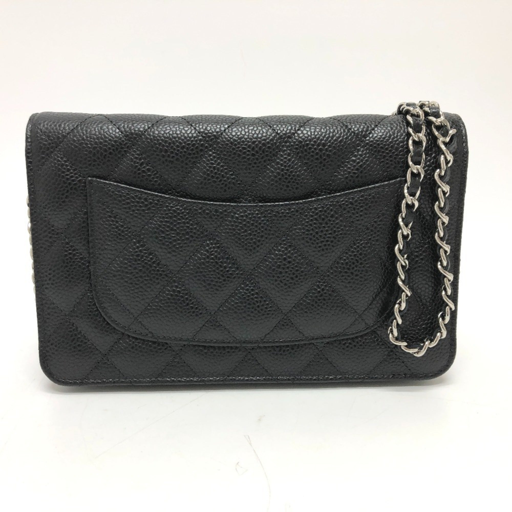 Chanel Black Caviar Leather Shoulder Bag