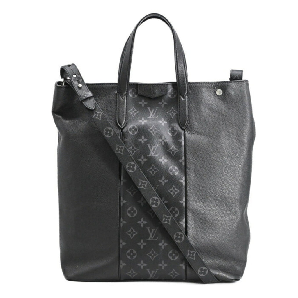 Louis Vuitton Black Noir Taigarama Handbag Shoulder Bag Tote Bag