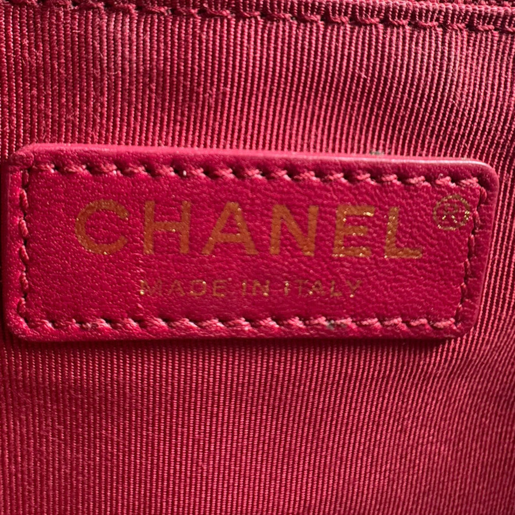 Chanel Pink Grained Calfskin Shoulder Bag