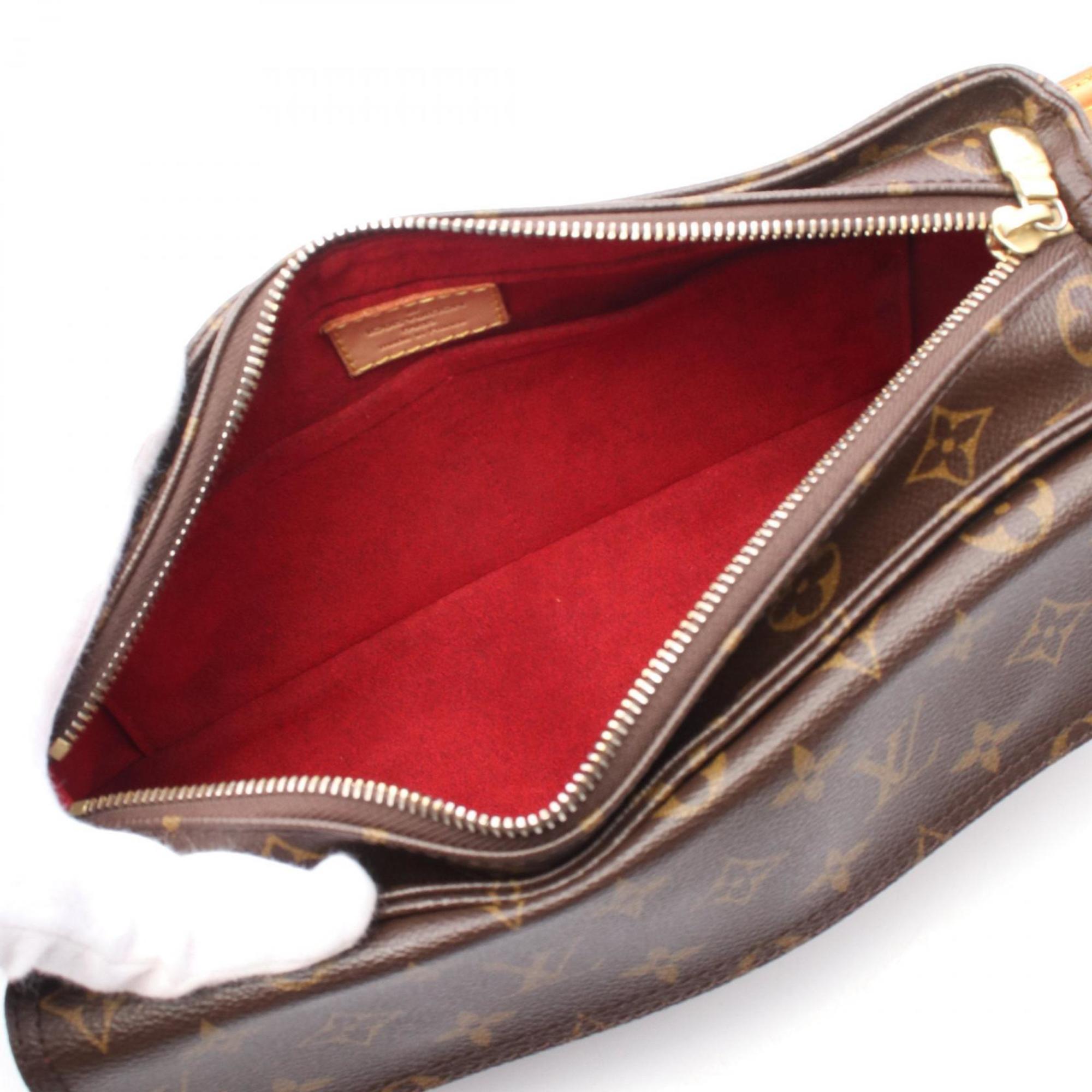 Louis Vuitton Brown Monogram Pvc Coated Canvas Leather Shoulder Bag