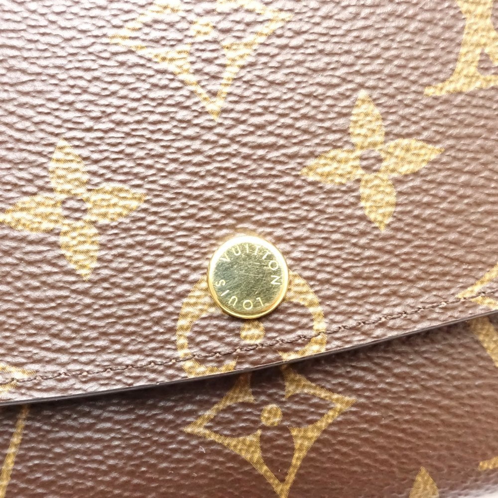 Louis Vuitton Brown Fuchsia Canvas Long Wallet