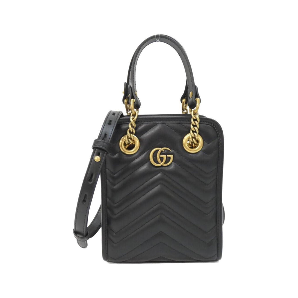 Gucci Black Quilting Leather Handbag (Pre-Owned)