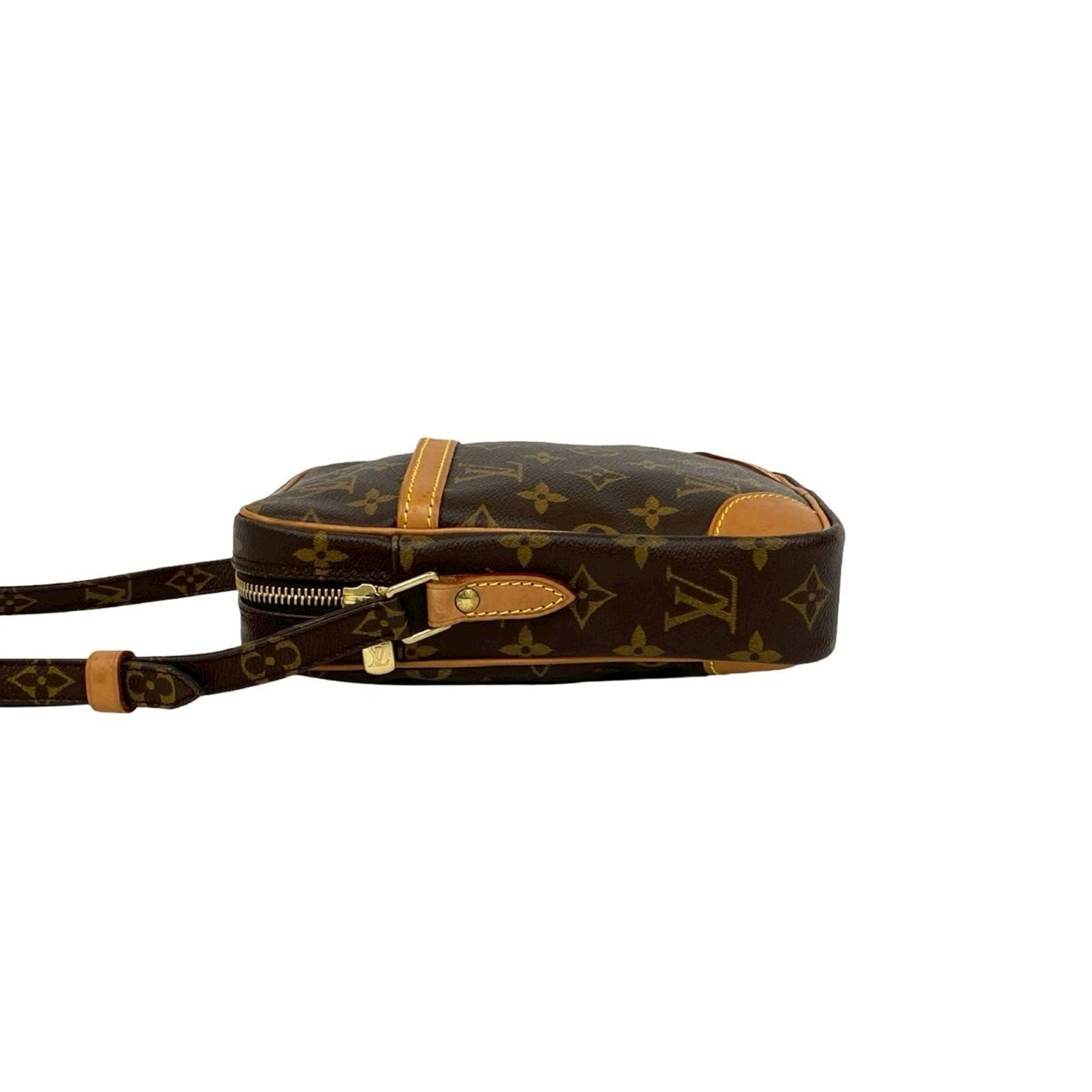 Louis Vuitton Brown Pvc Leather Pochette Shoulder Bag