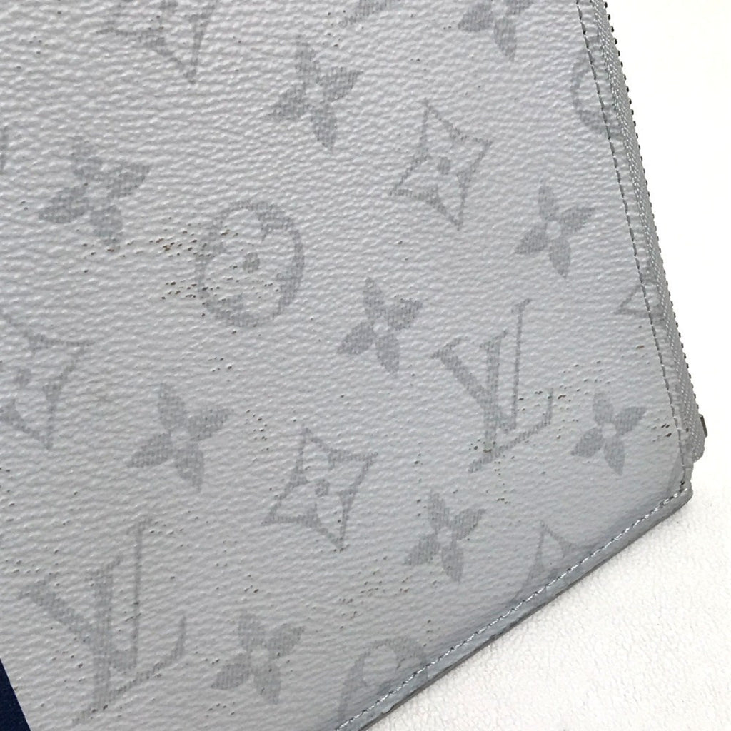 Louis Vuitton Blue Red Color White Monogram Clutch Bag Pochette