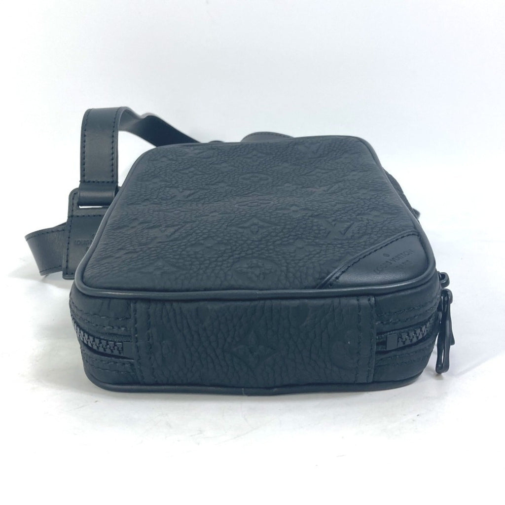 Louis Vuitton Black Orange Leather Shoulder Bag Sling Bag