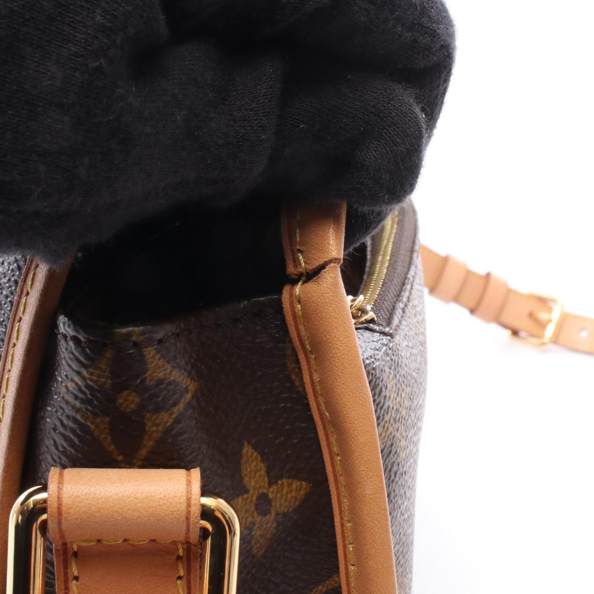 Louis Vuitton Brown Monogram Coated Canvas Leather Handbag Shoulder Bag