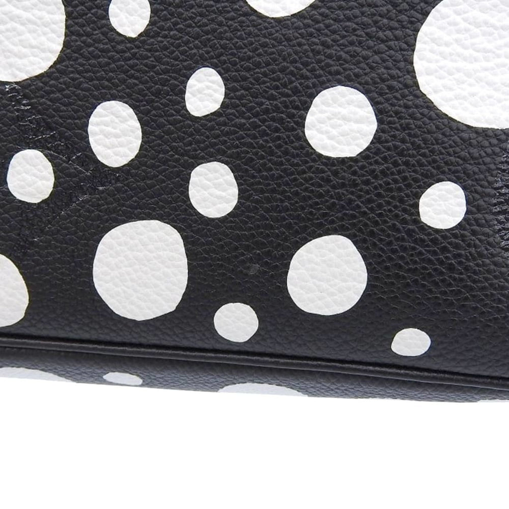 Louis Vuitton Black White Leather Tote Bag