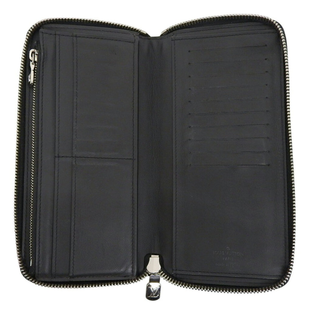 Louis Vuitton Black Leather Long Wallet