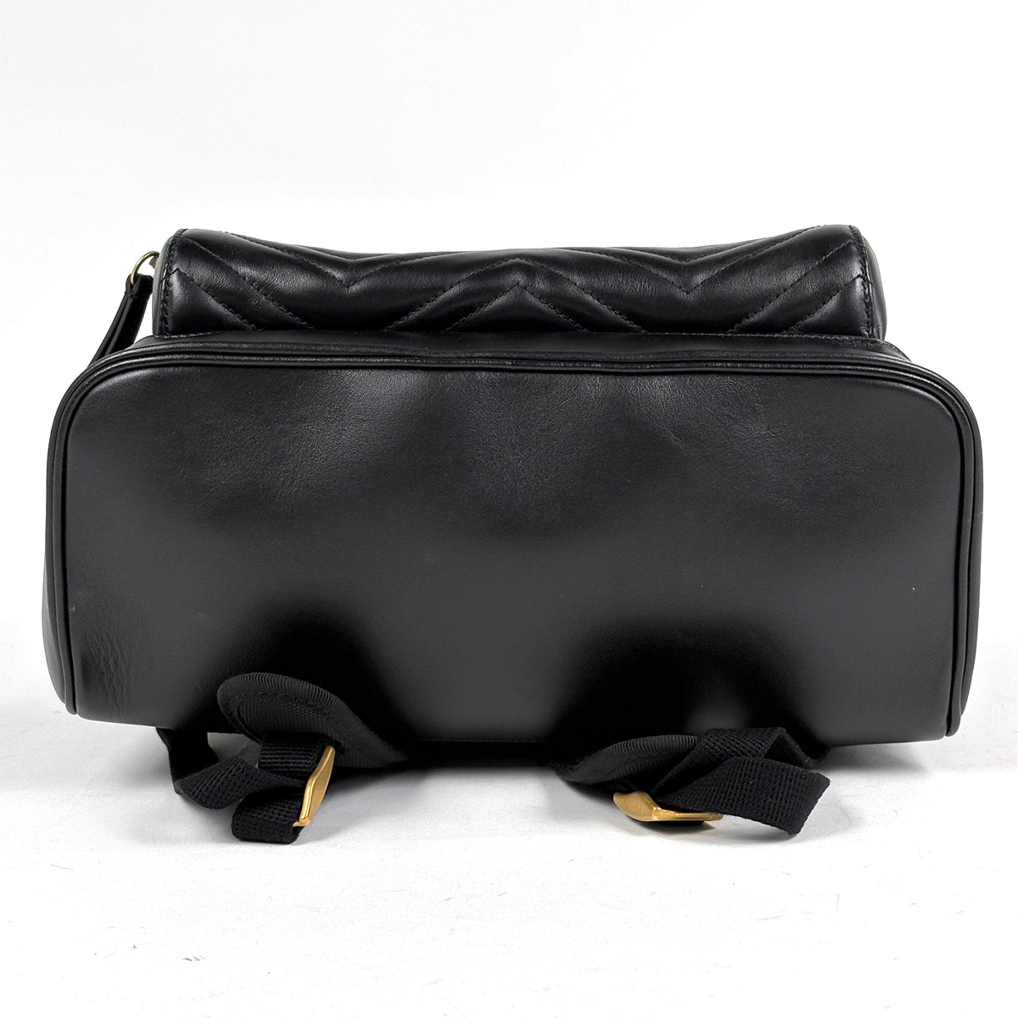 Gucci Gg Marmont Black Leather Backpack (Pre-Owned)
