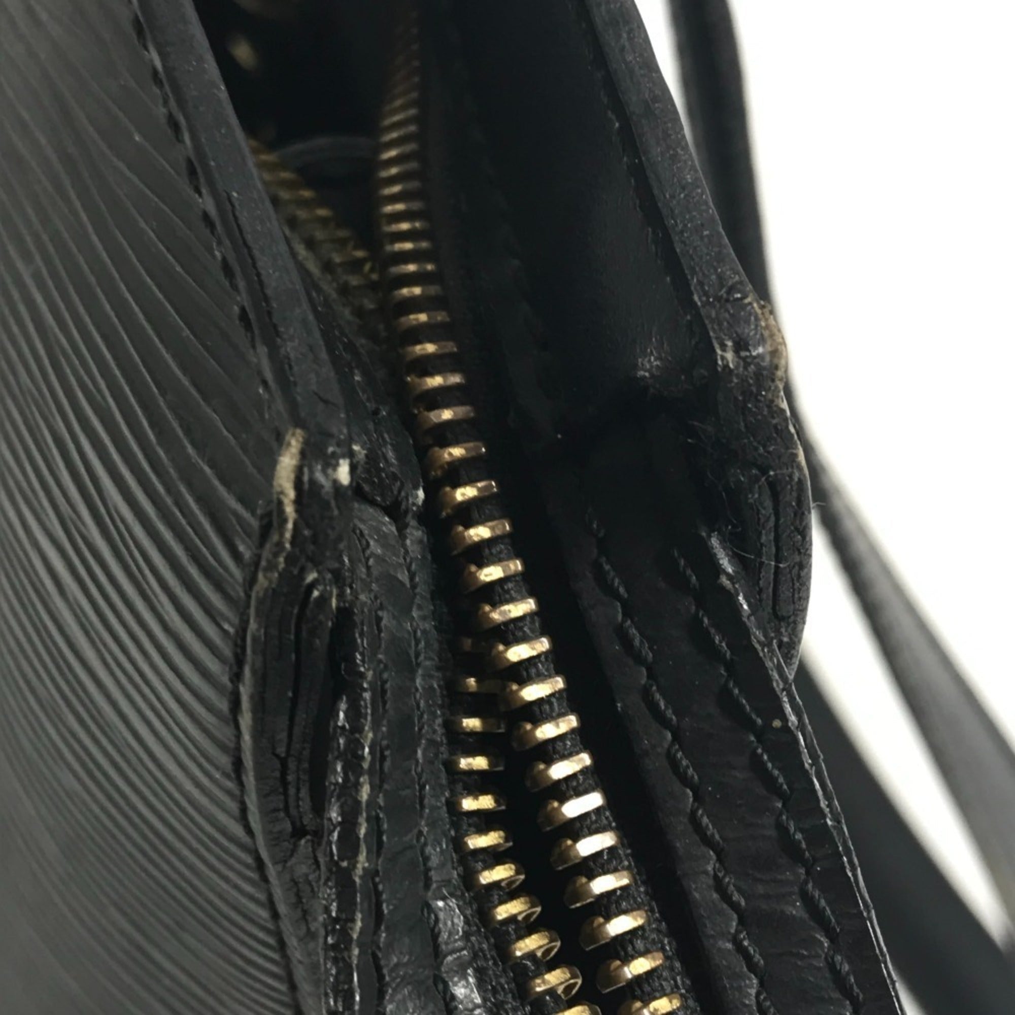 Louis Vuitton Black Noir Epi Leather Shoulder Bag Tote Bag