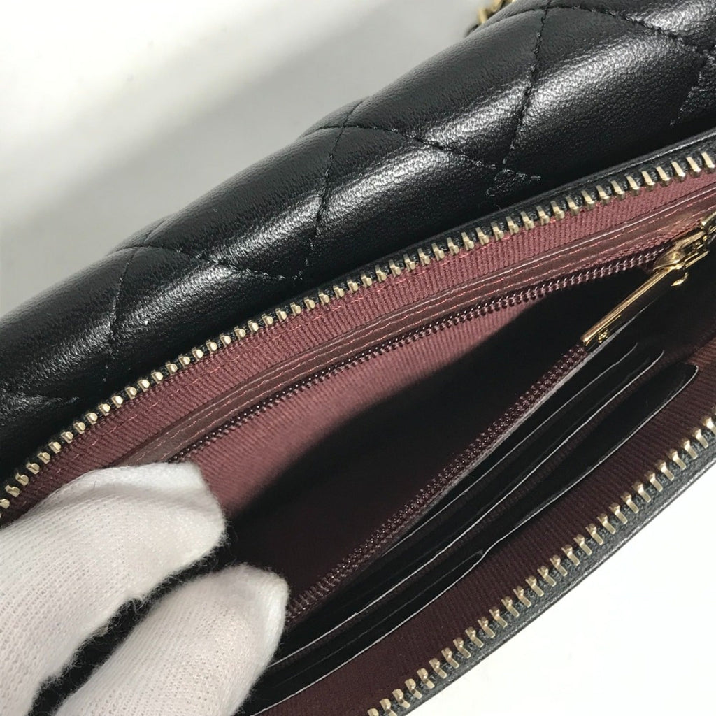 Chanel Black Leather Shoulder Bag