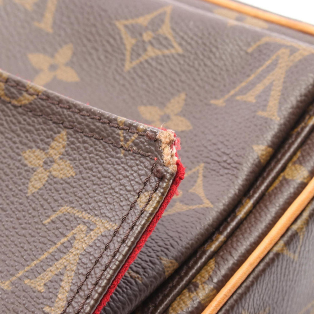 Louis Vuitton Brown Monogram Pvc Coated Canvas Leather Shoulder Bag