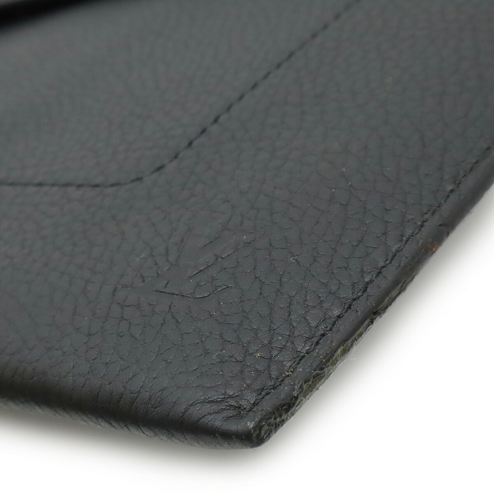 Louis Vuitton Noir Leather Clutch Bag Pochette