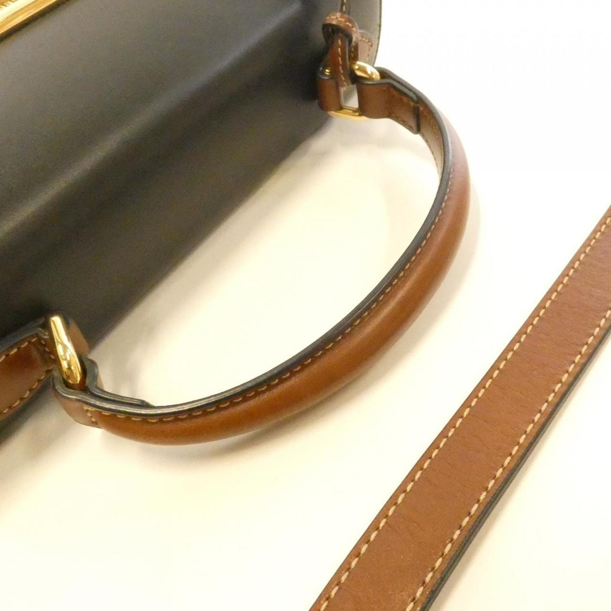 Gucci Beige Brown Gg Supreme Canvas Handbag (Pre-Owned)