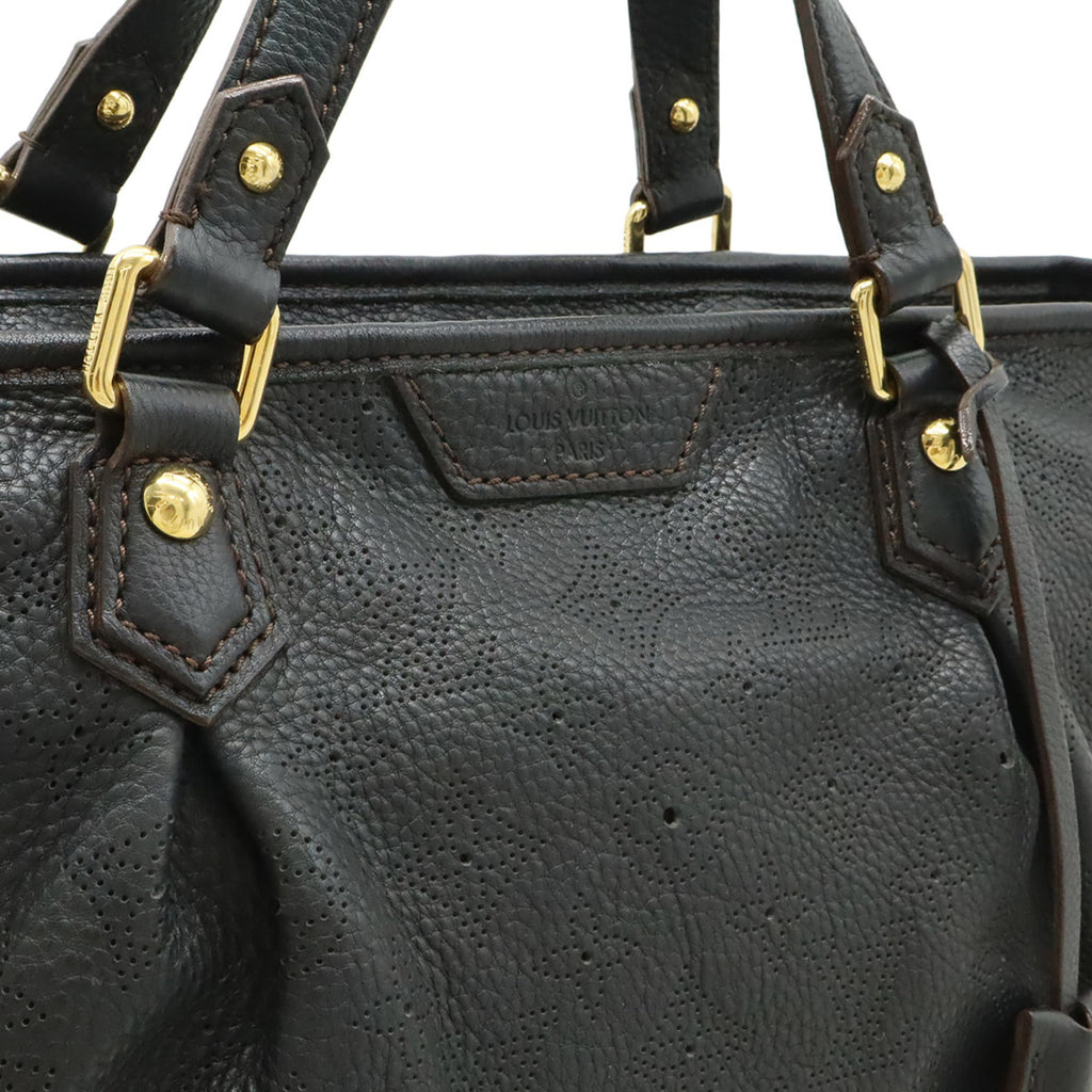 Louis Vuitton Mahina Black Noir Mahina Leather Handbag Shoulder Bag Tote Bag