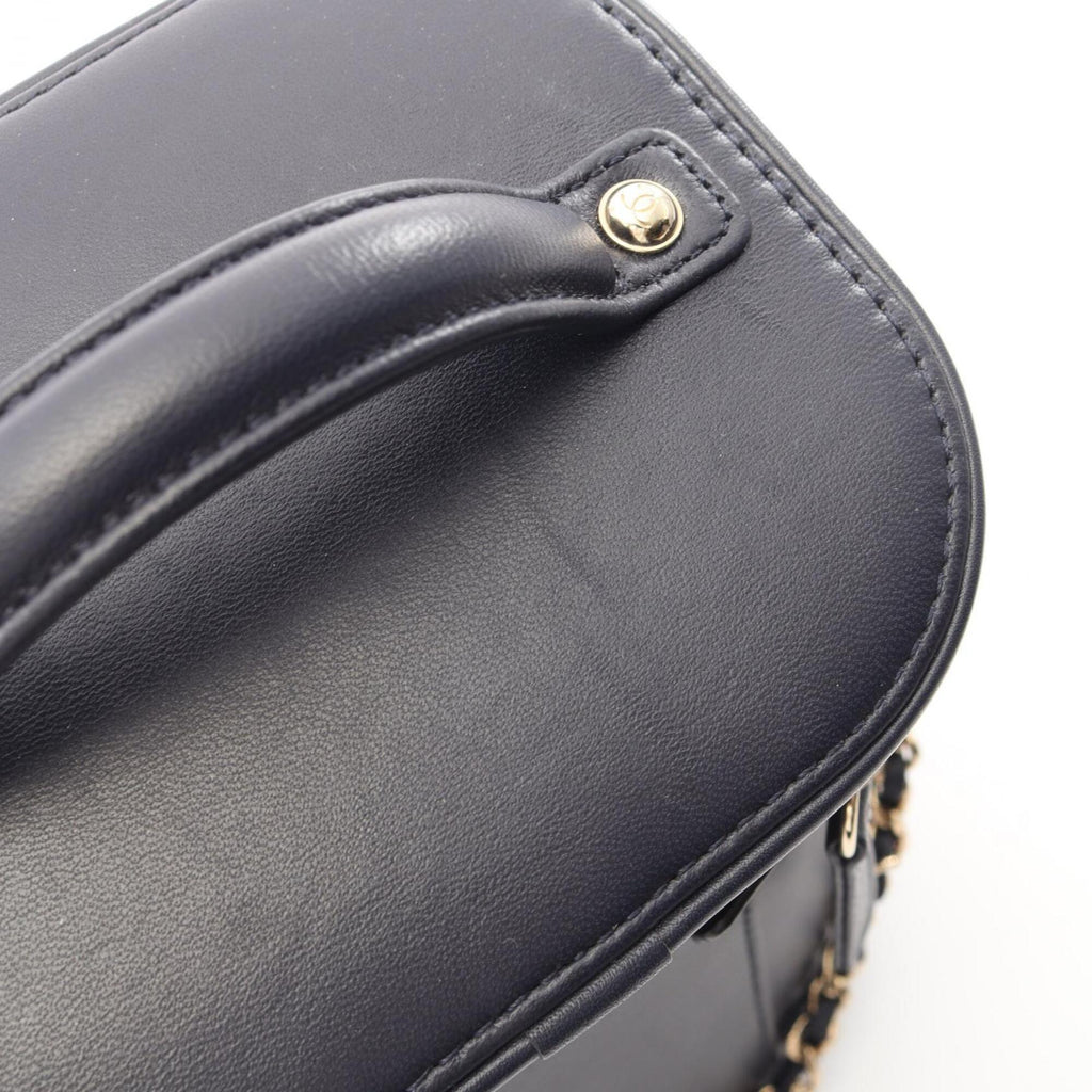 Chanel Navy Leather Handbag