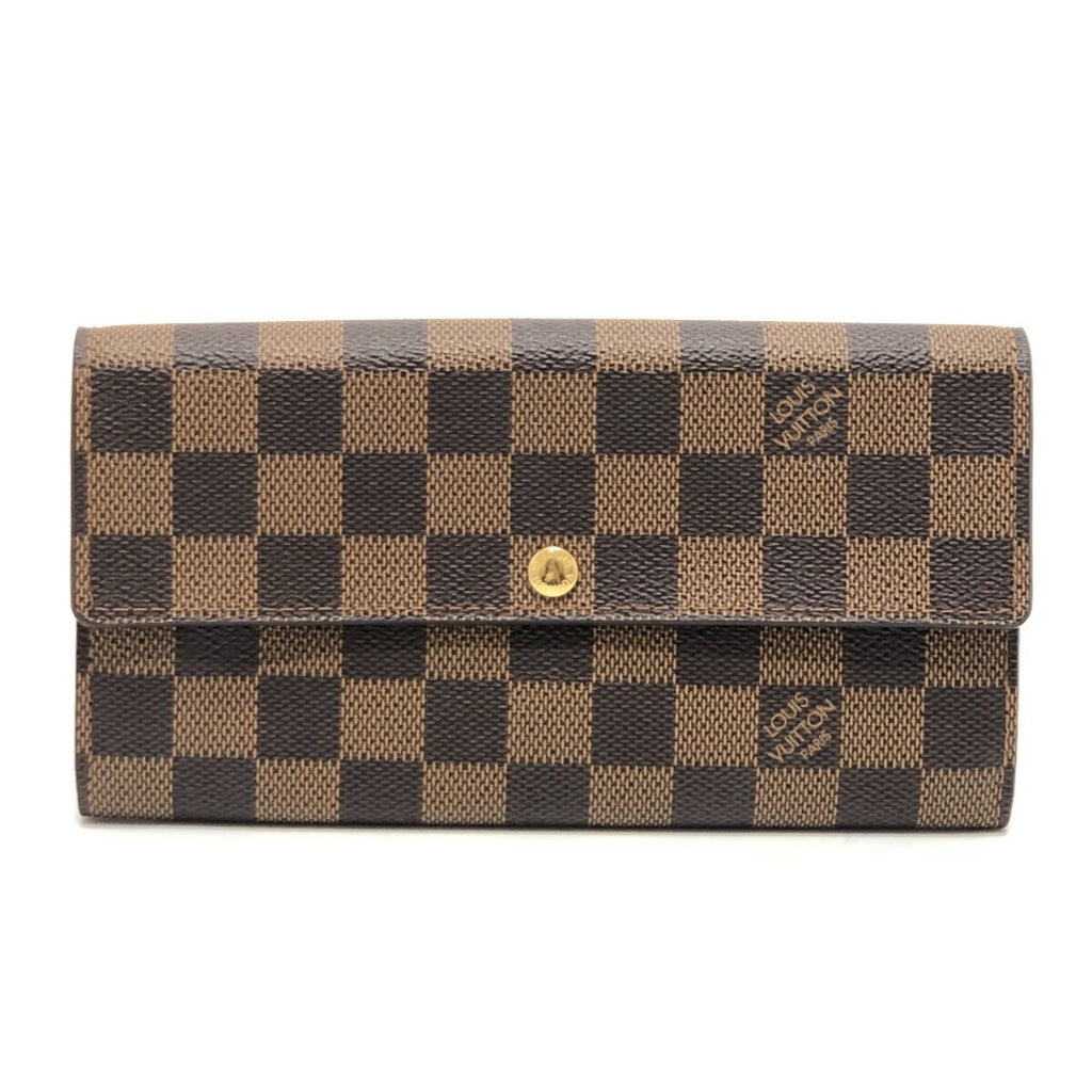 Louis Vuitton Damier Brown Ebene Damier Canvas Long Wallet