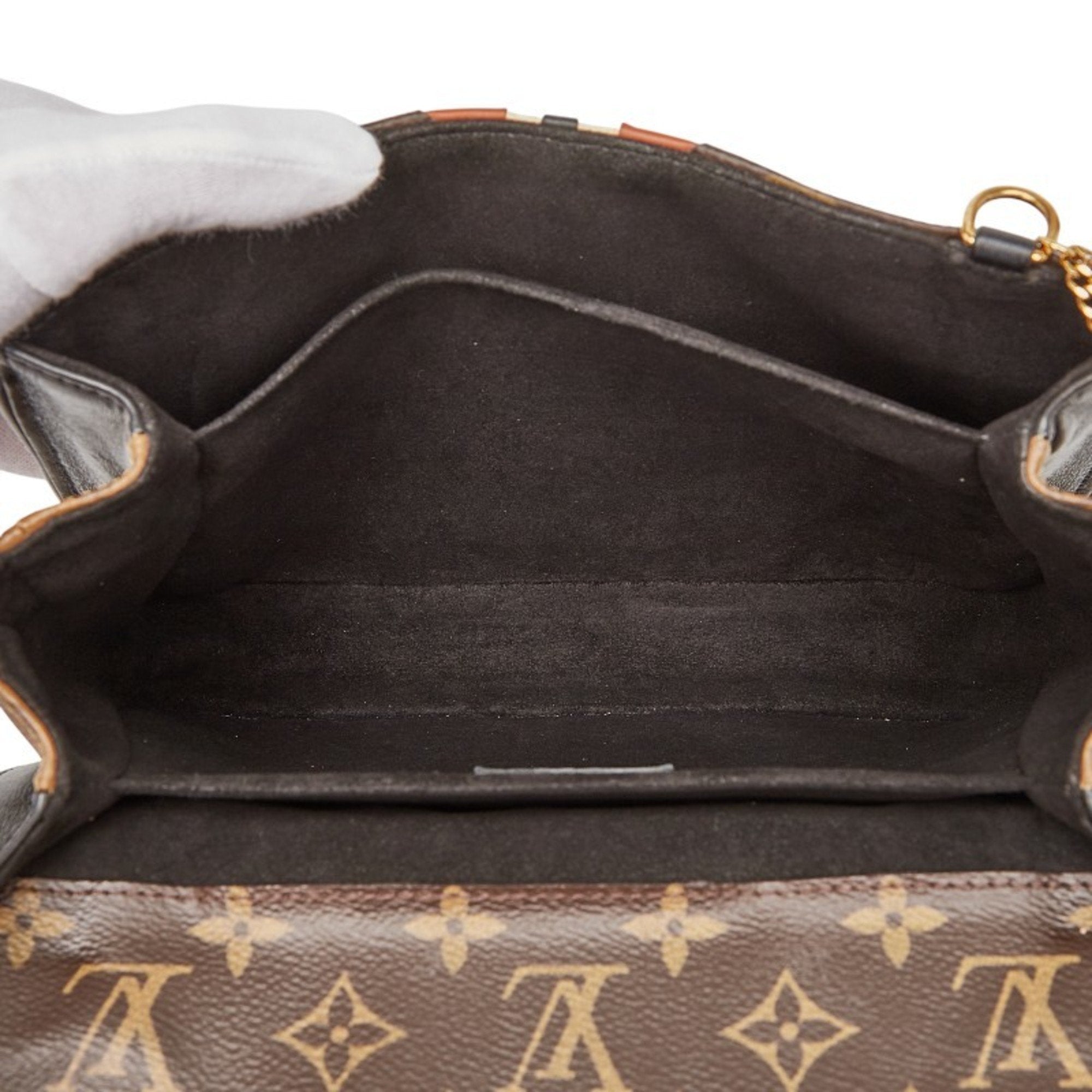 Louis Vuitton Monogram Reverse Black Brown Pvc Leather Handbag Shoulder Bag