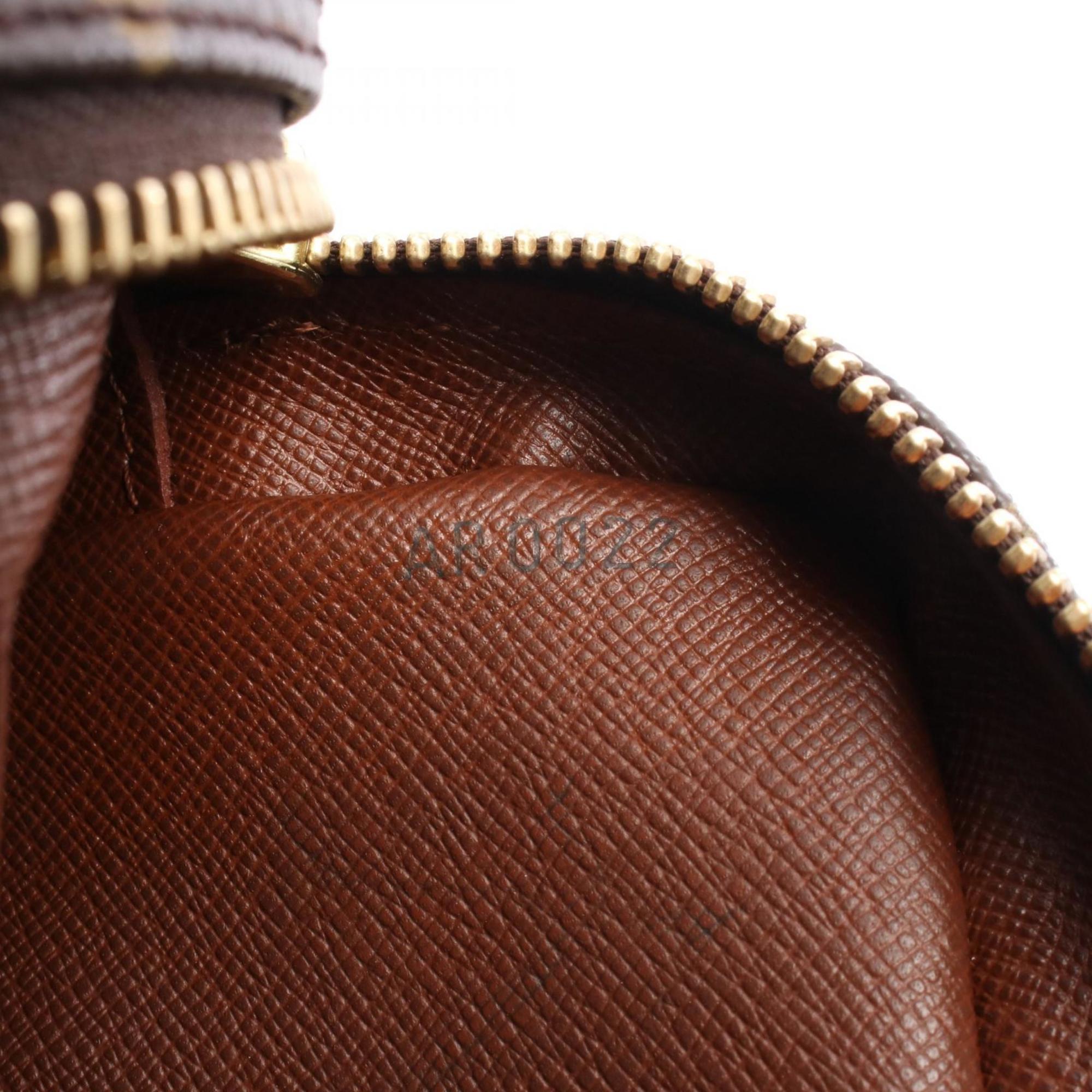 Louis Vuitton Brown Coated Canvas Leather Shoulder Bag