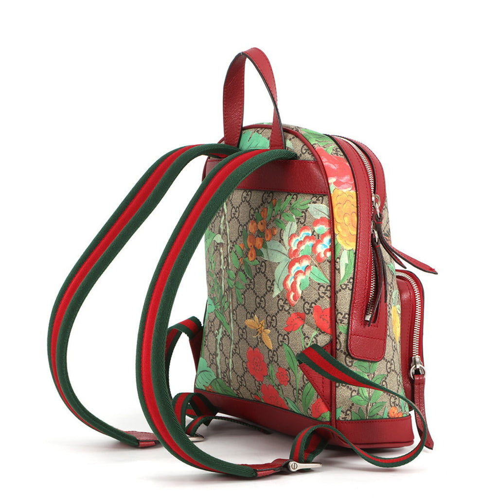 Gucci Multi-Color Red Color Gg Supreme Backpack (Pre-Owned)