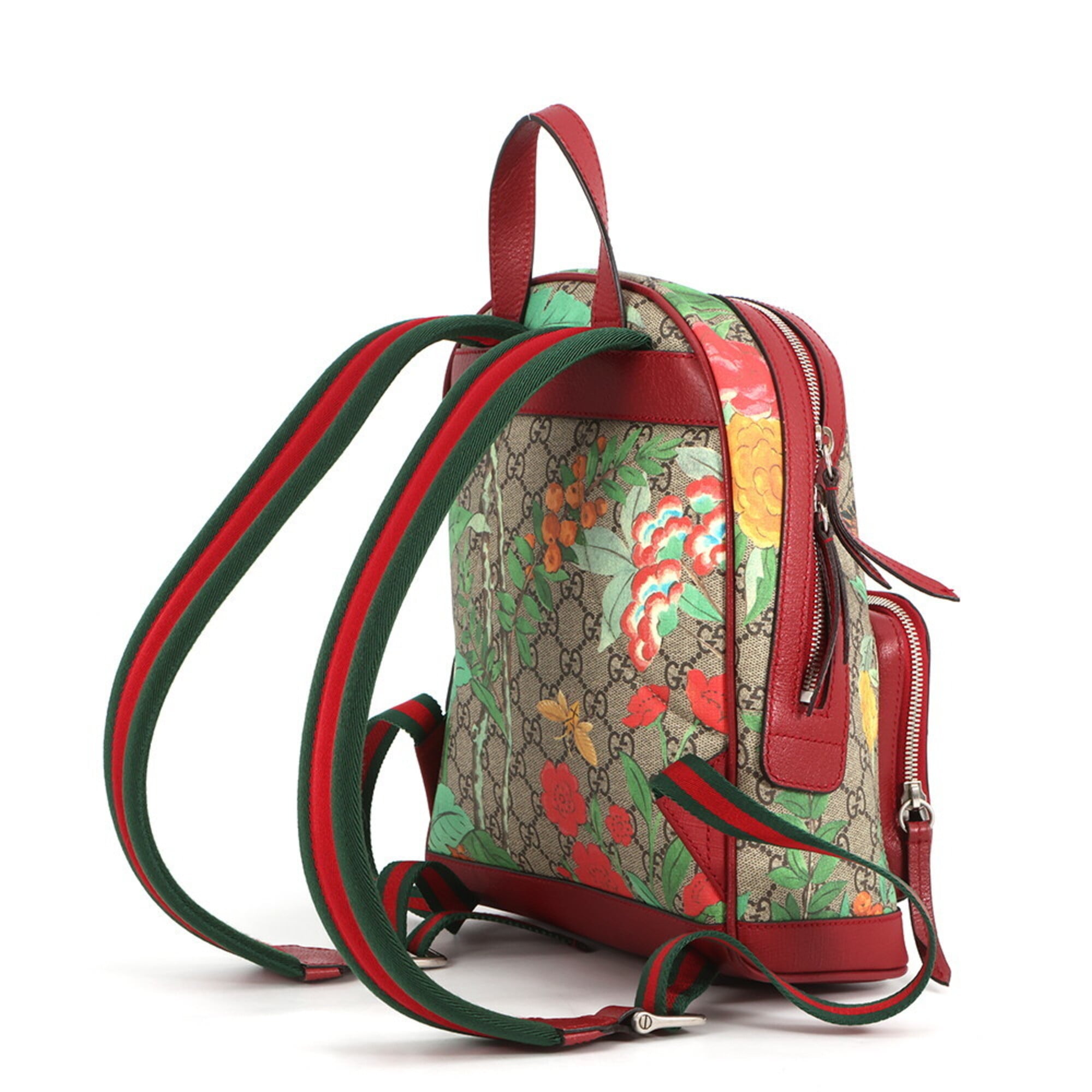Gucci Multi-Color Red Color Gg Supreme Backpack (Pre-Owned)