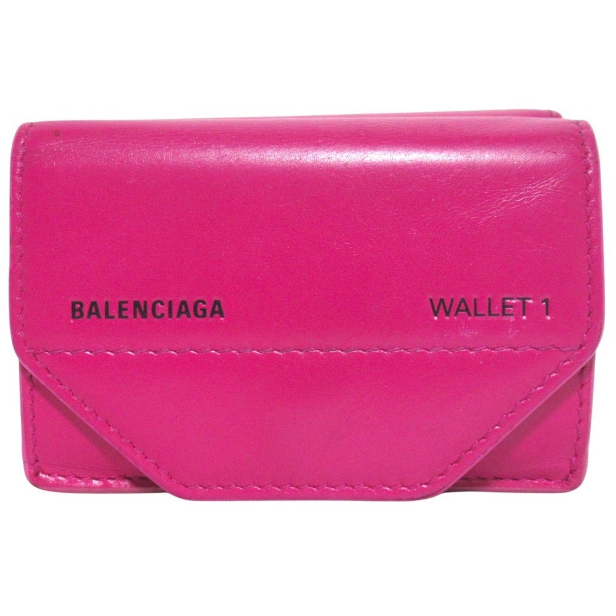 Balenciaga Pink Leather Wallet (Tri-Fold)