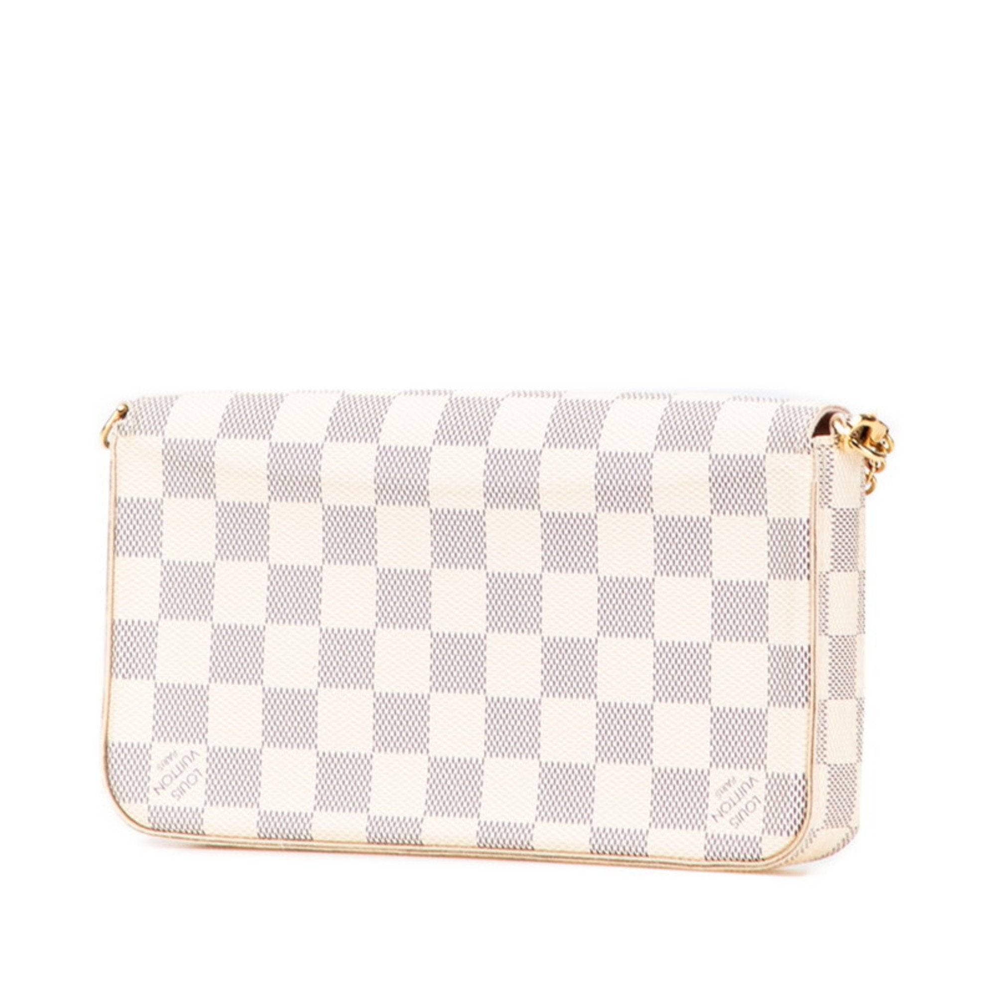 Louis Vuitton Damier Azur Ivory Pvc Leather Pochette Shoulder Bag