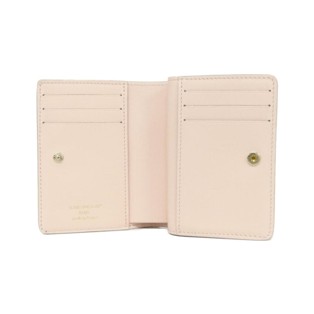 Louis Vuitton Mahina Gray Pink Leather Wallet