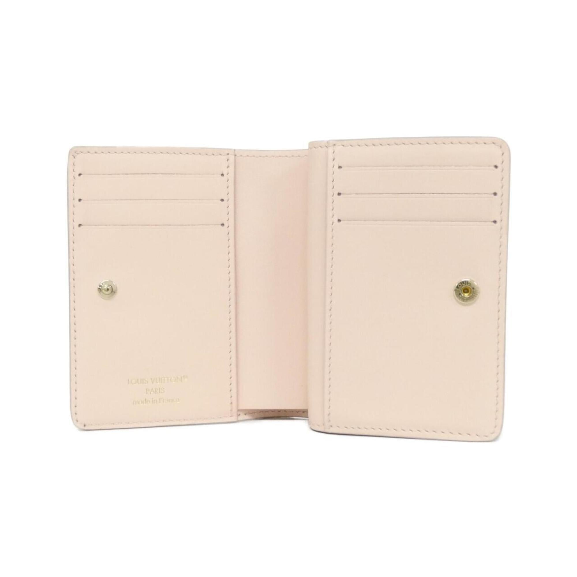 Louis Vuitton Mahina Gray Pink Leather Wallet