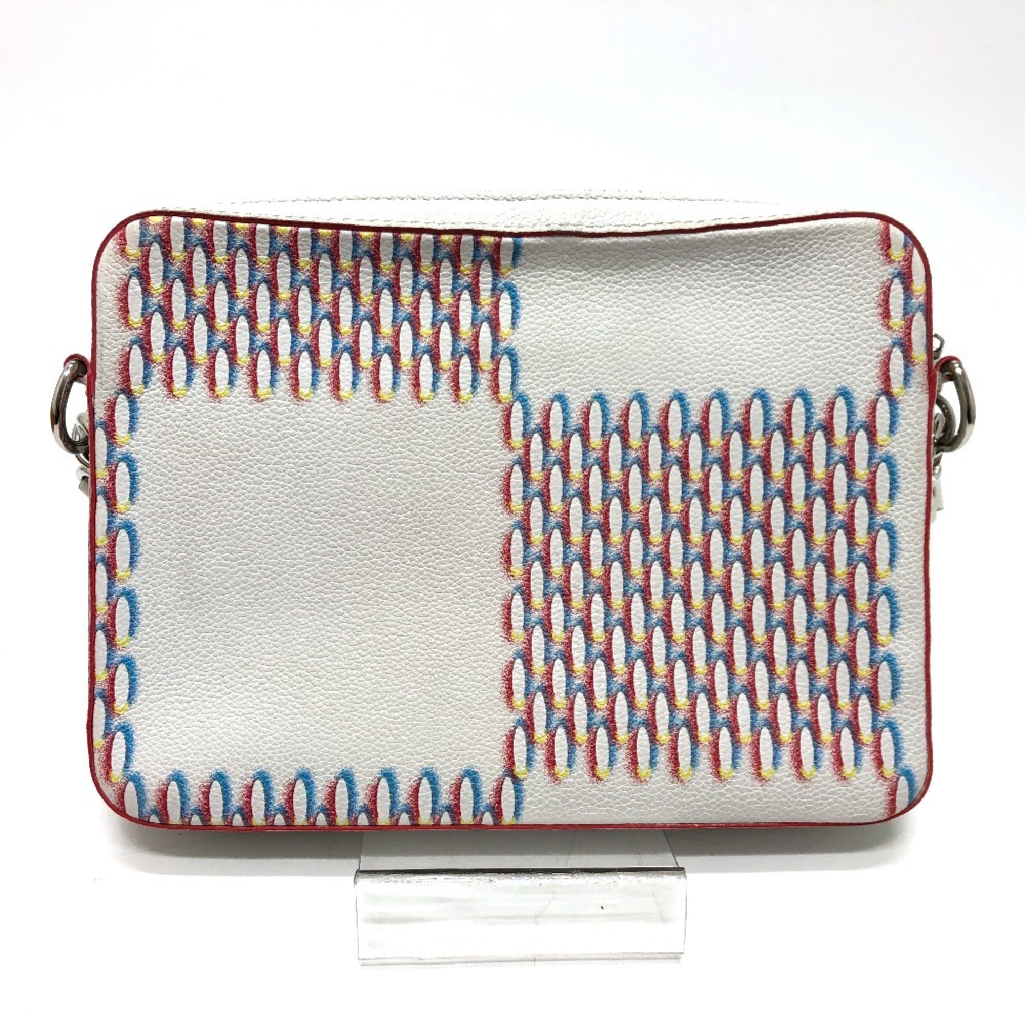Louis Vuitton White Yellow Damier Canvas Pouch Shoulder Bag