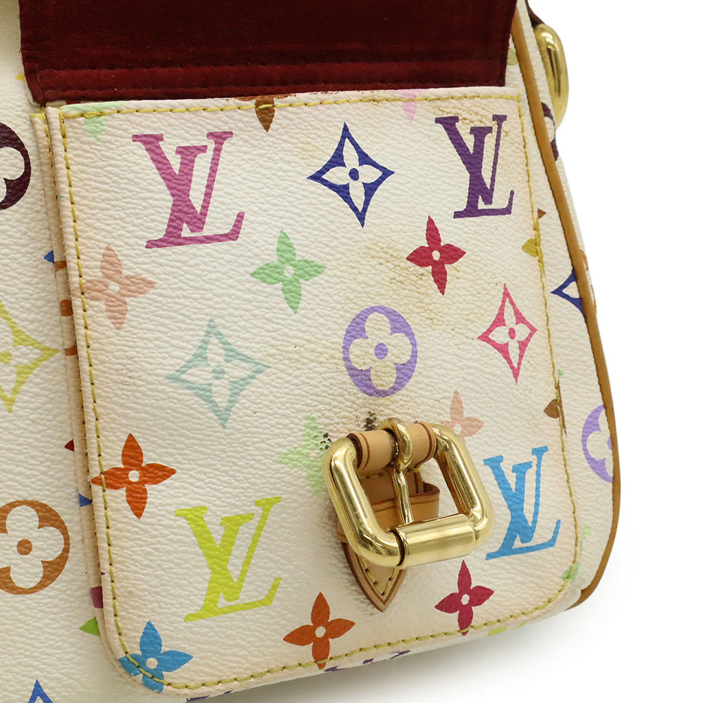 Louis Vuitton Blanc Multi-Color White Monogram Multicolore Shoulder Bag