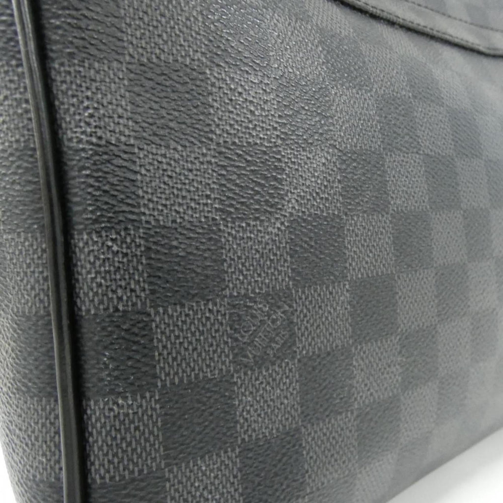 Louis Vuitton Dark Gray Graphite Coated Canvas Shoulder Bag