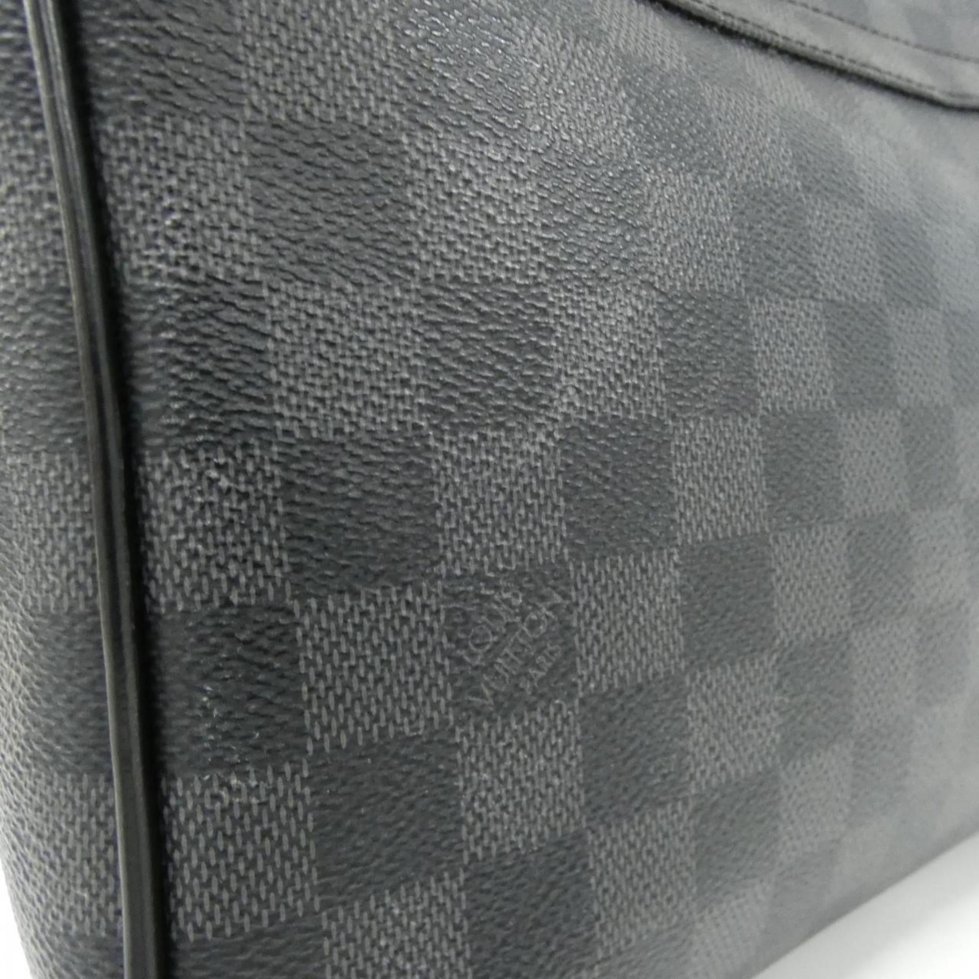 Louis Vuitton Dark Gray Graphite Coated Canvas Shoulder Bag