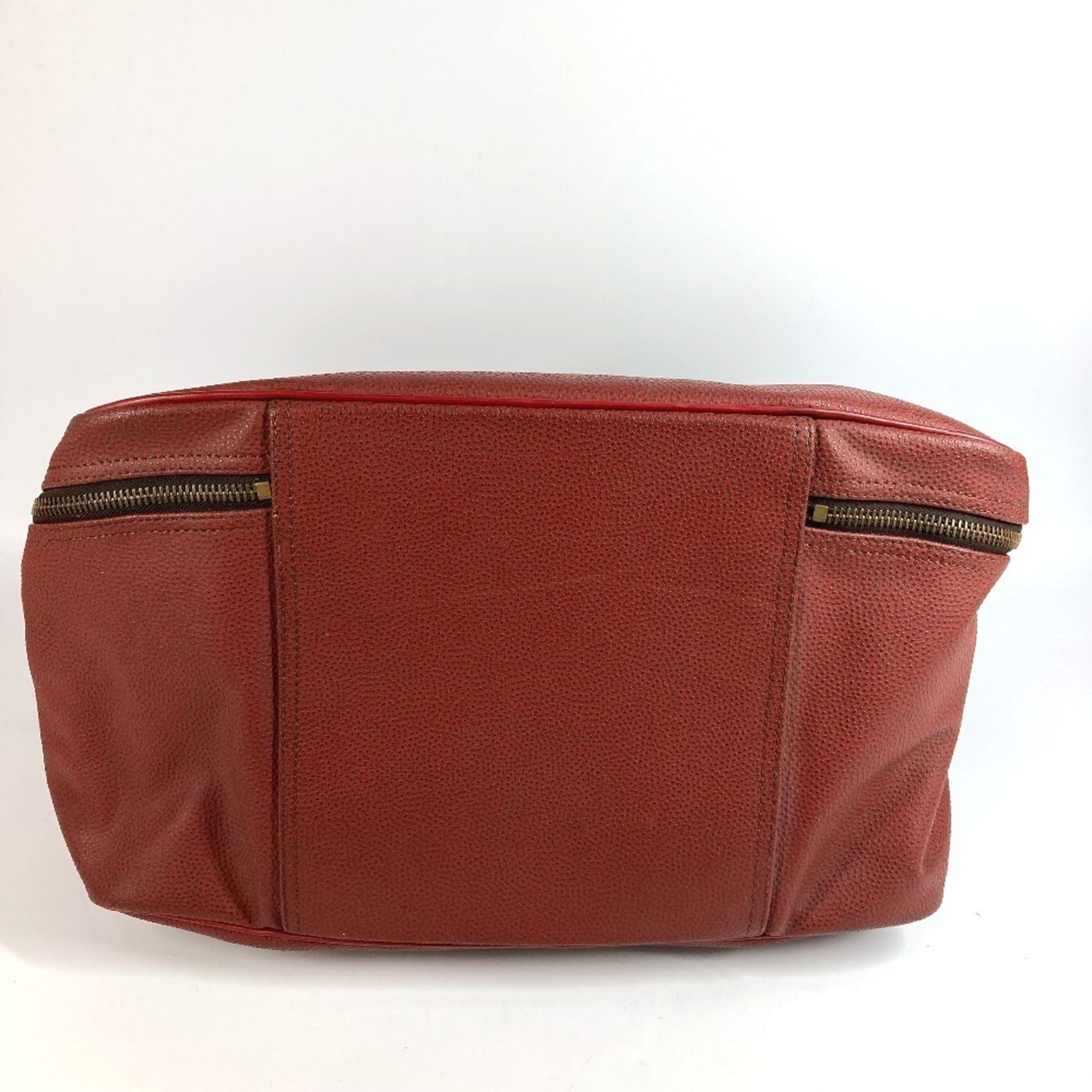 Louis Vuitton Red Color Leather Boston Bag Handbag Shoulder Bag