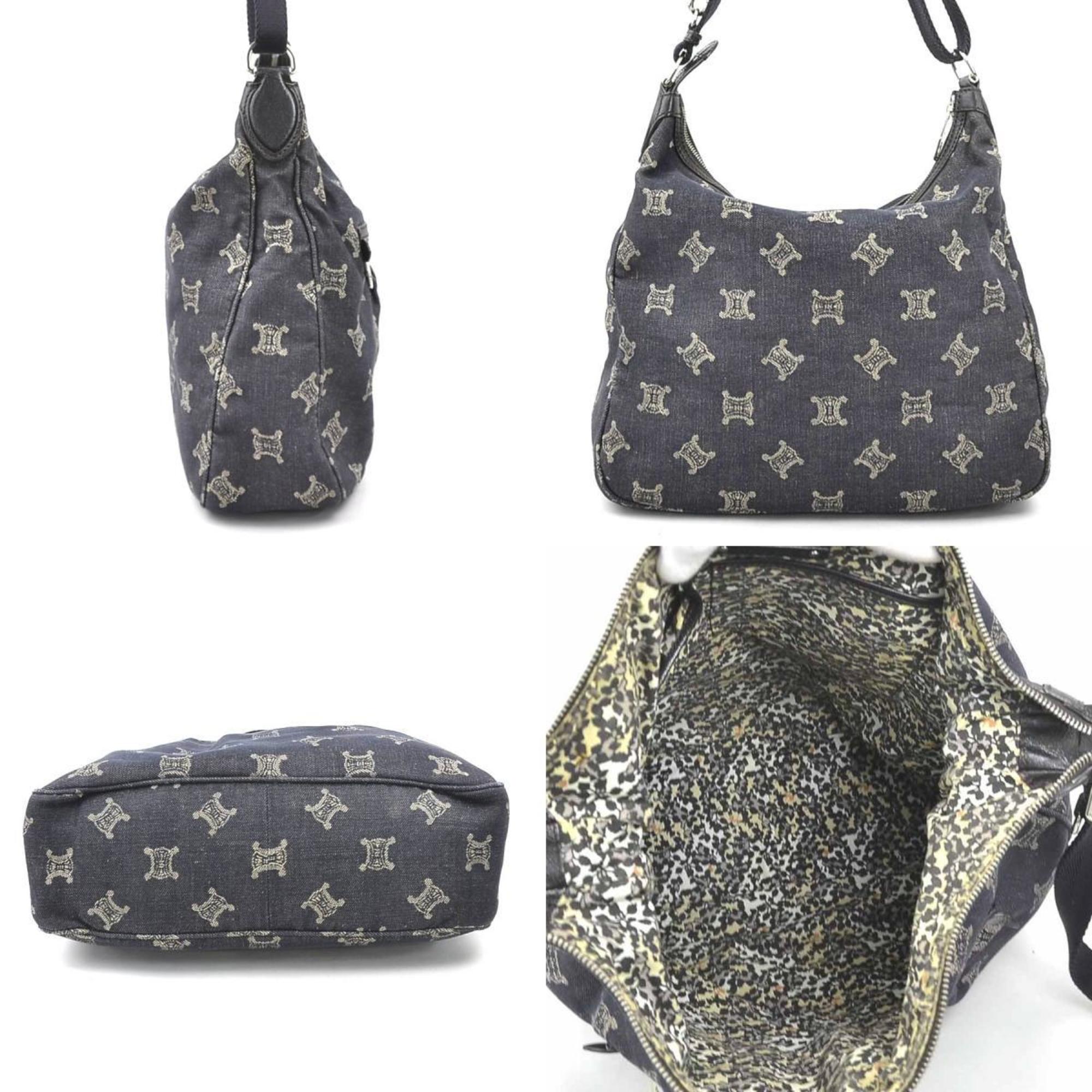 Celine Blue Denim Shoulder Bag