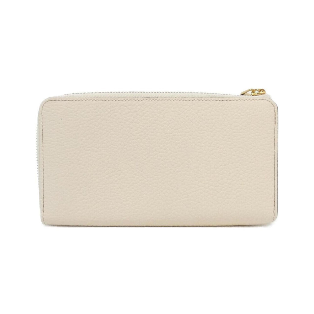 Louis Vuitton Cream Leather Long Wallet