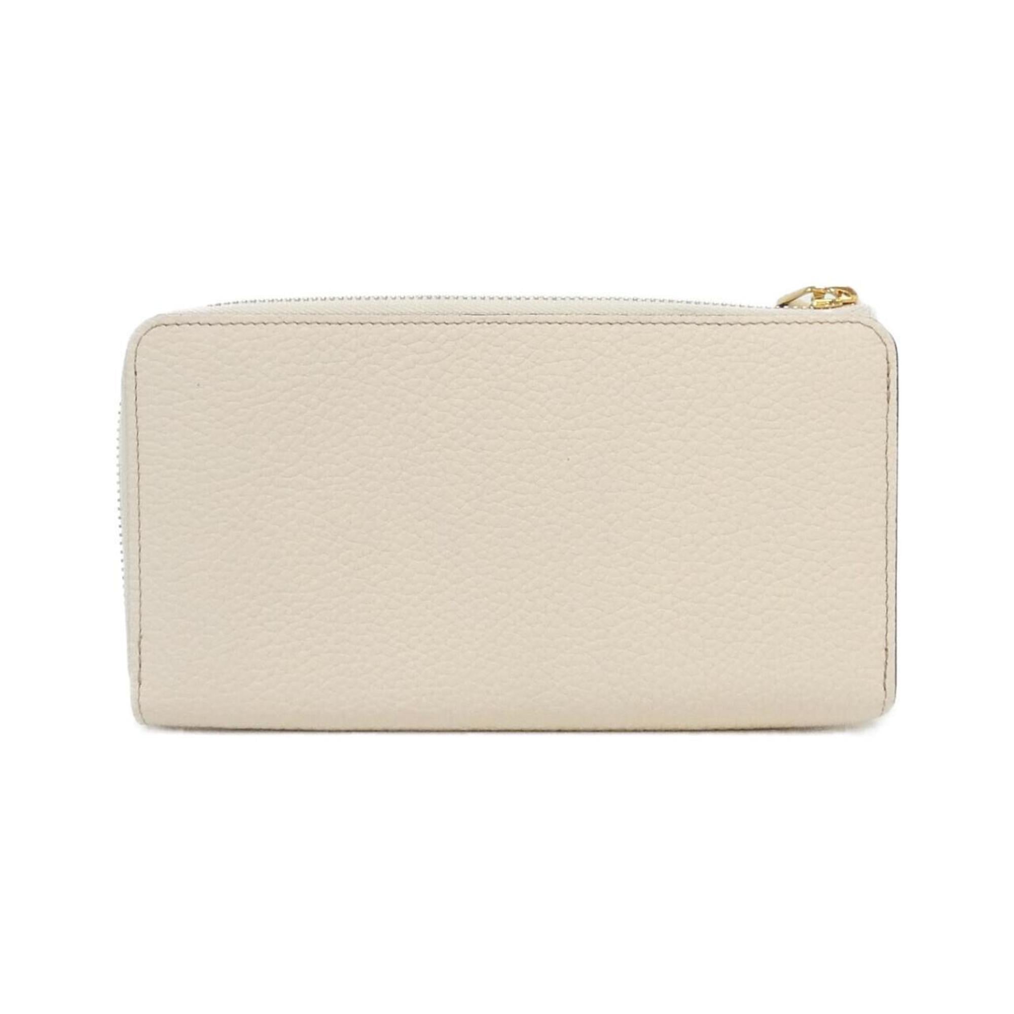 Louis Vuitton Cream Leather Long Wallet