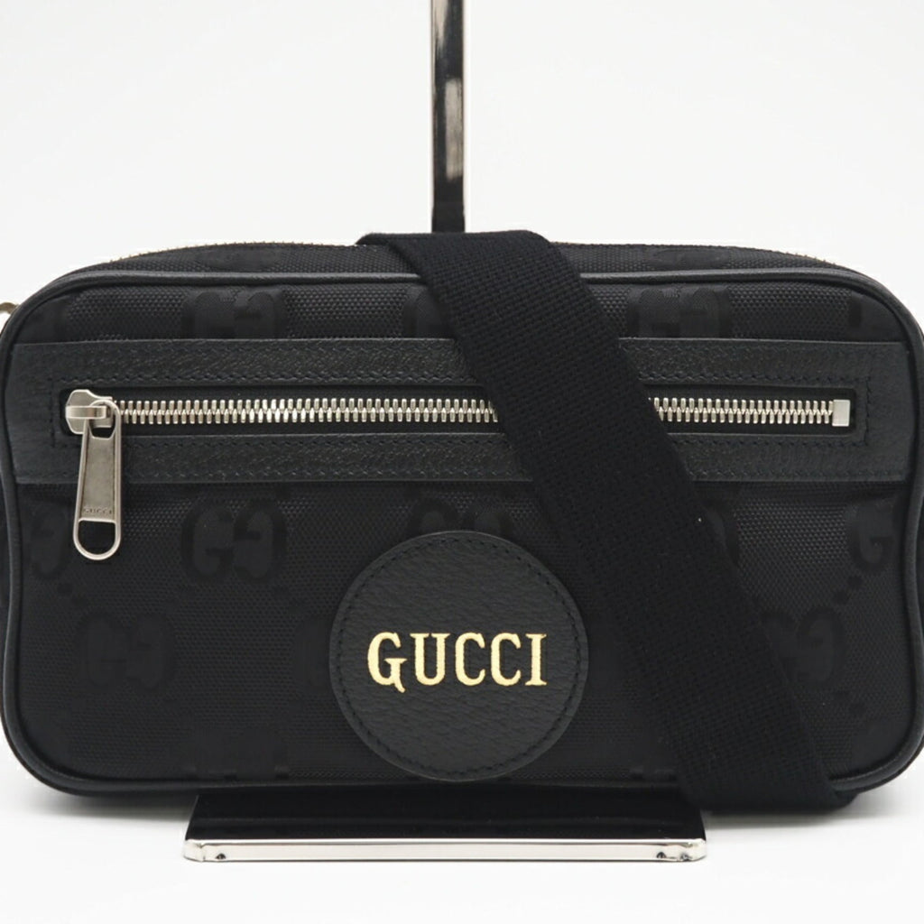 Gucci Black Nylon Leather Sling Bag (Pre-Owned)