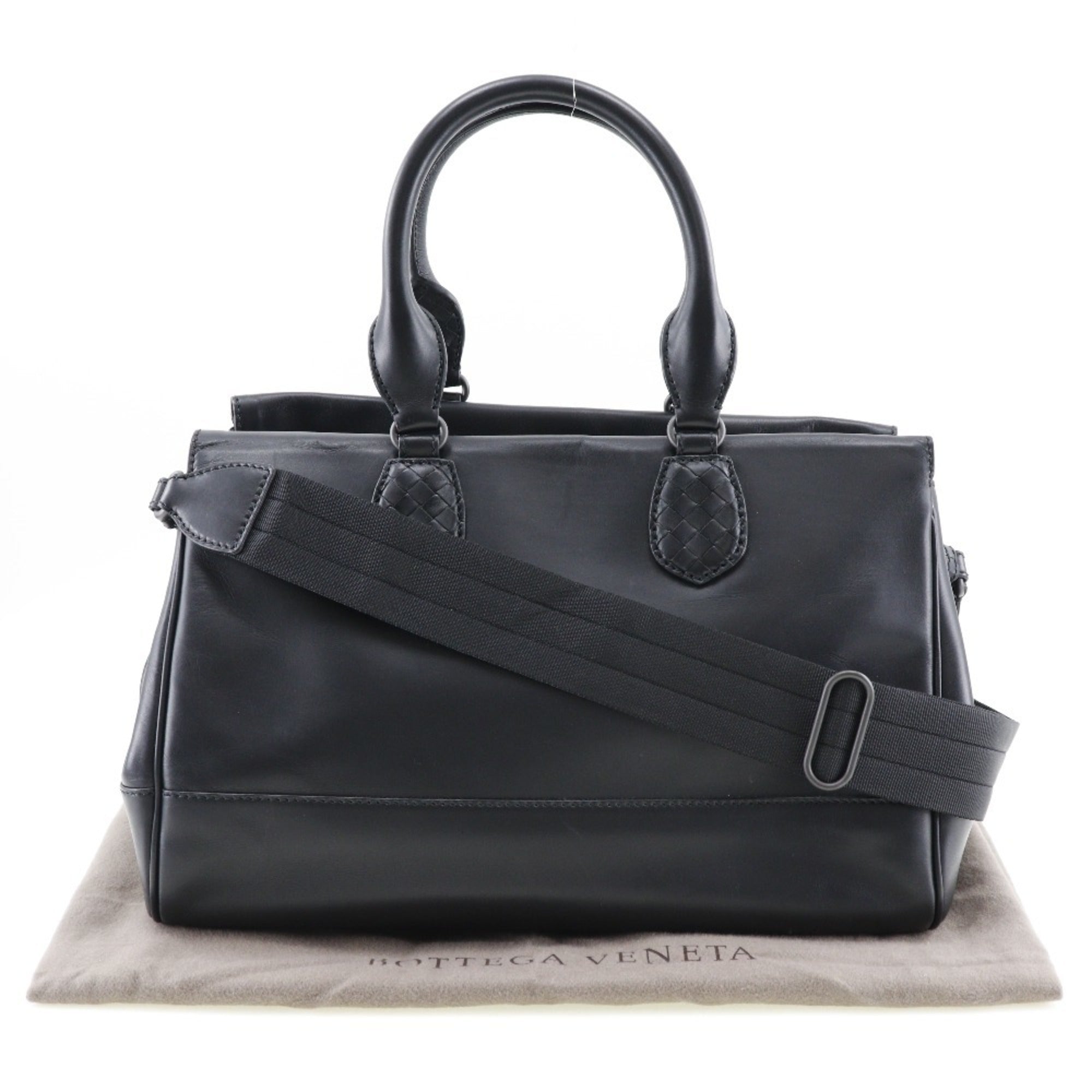 Bottega Veneta Black Leather Handbag