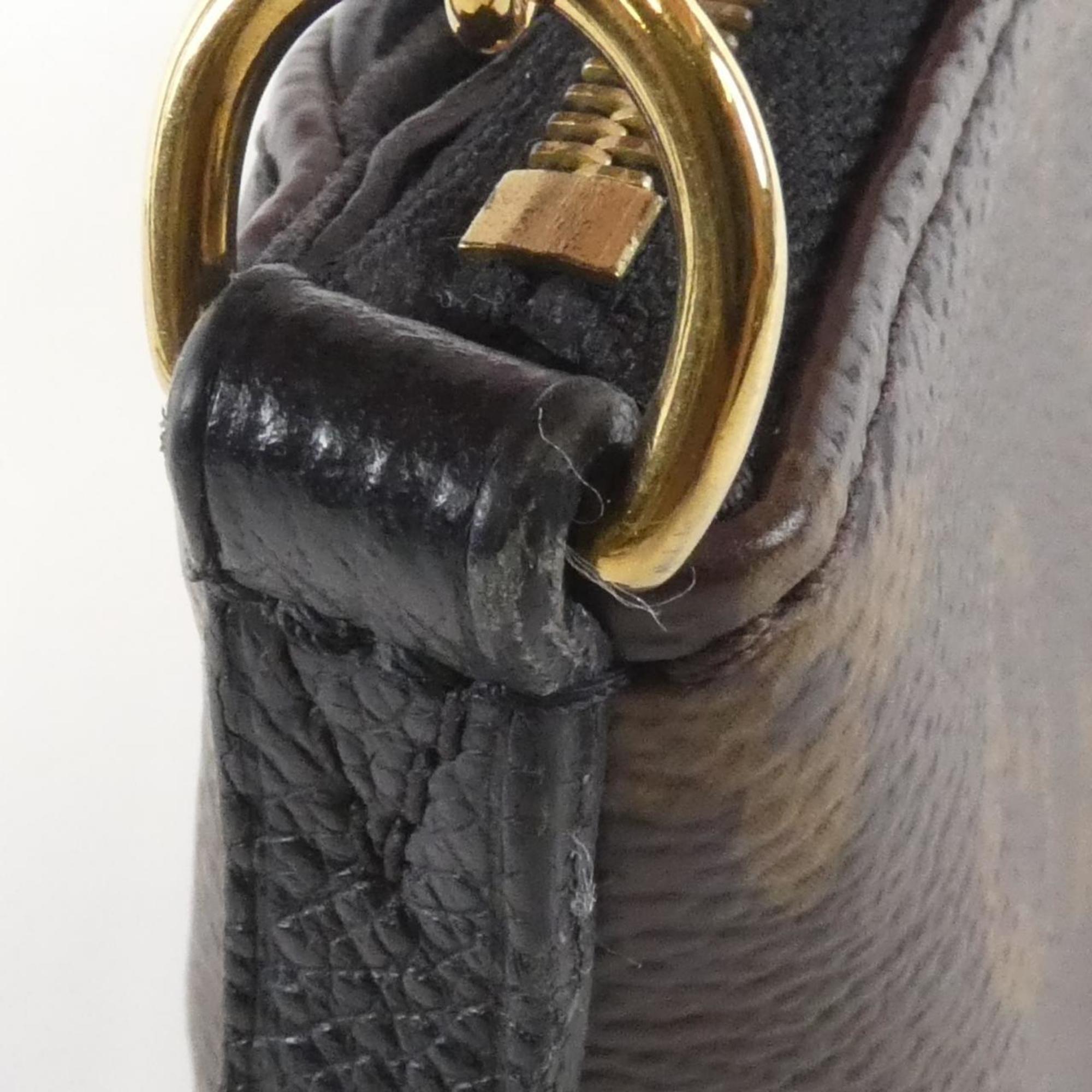 Louis Vuitton Monogram Black Marron Coated Canvas Shoulder Bag