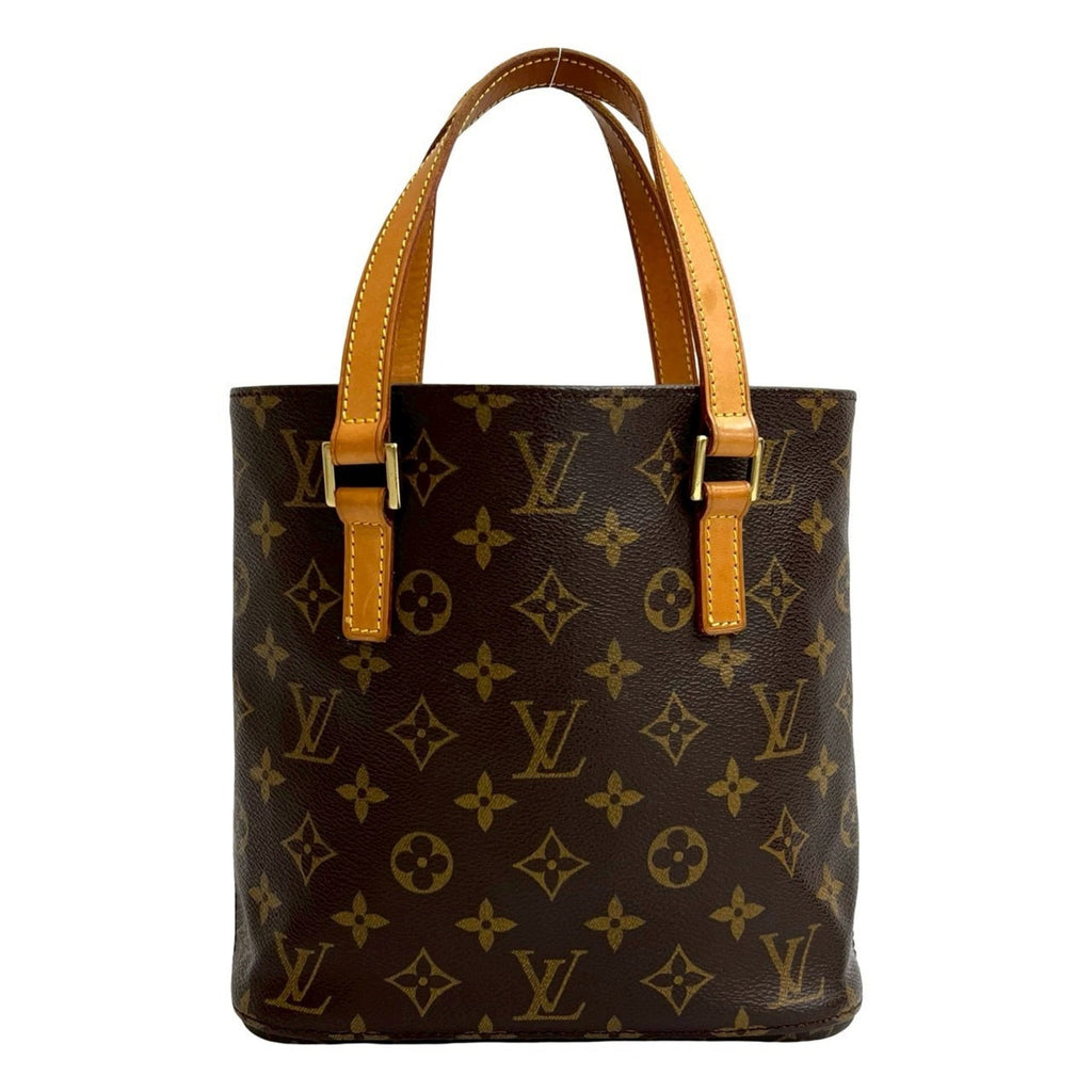 Louis Vuitton Brown Leather Pvc Handbag Tote Bag
